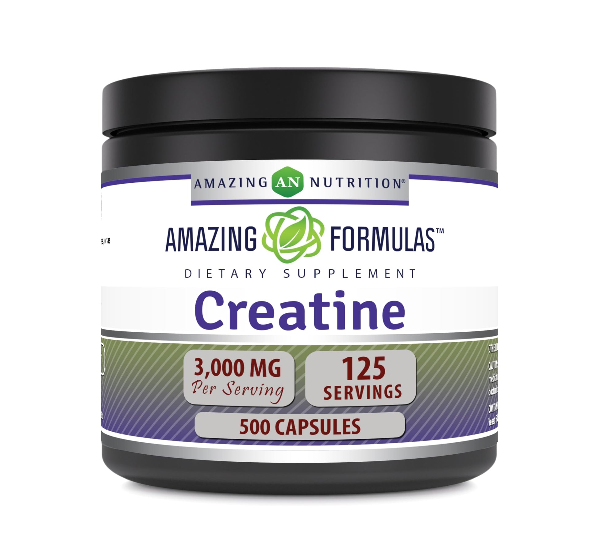 Amazing Nutrition Amazing Formulas Creatine 3000 mg Amino Acid Supplement Capsules, 500 Count