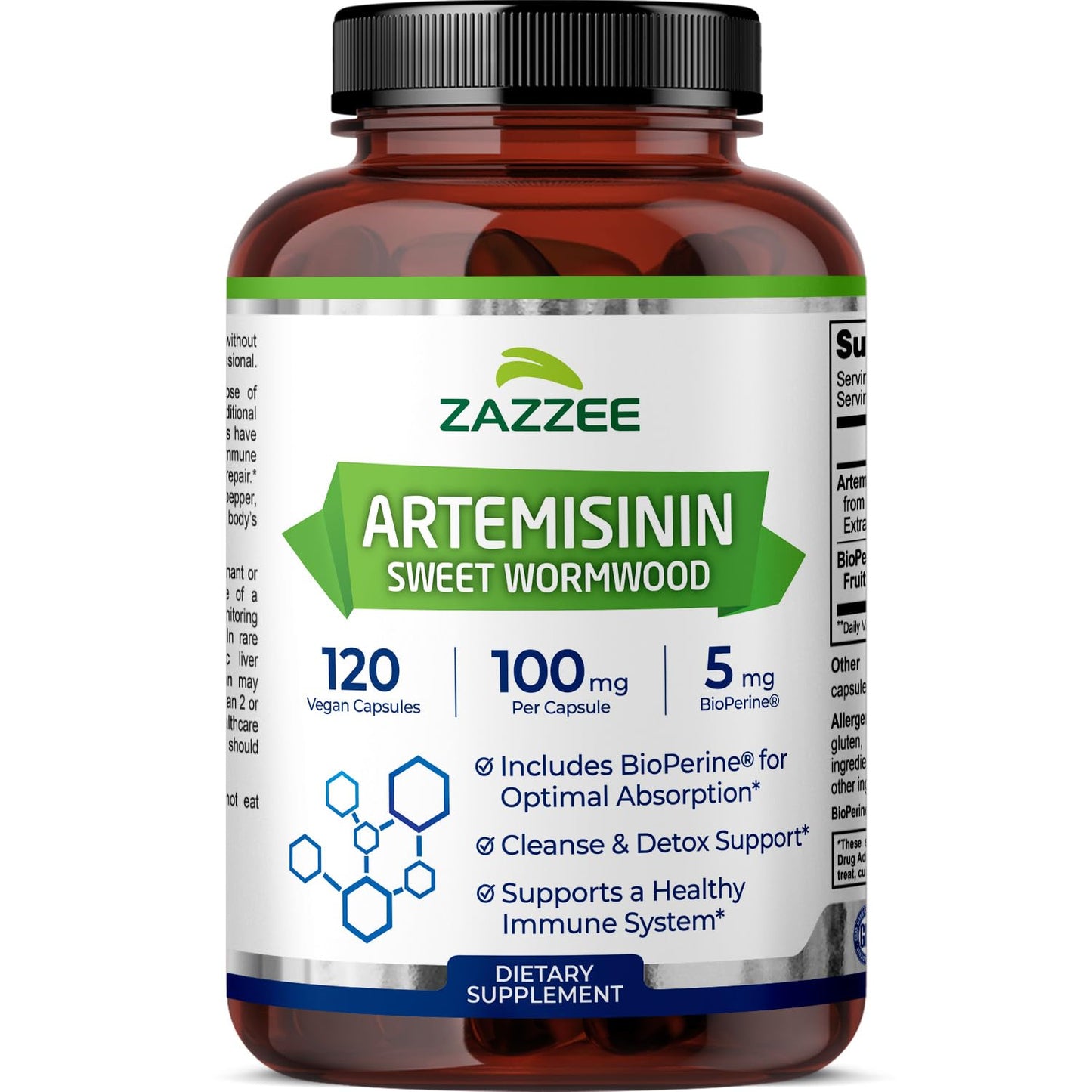 Zazzee High Absorption Artemisinin 100 mg per Capsule, 120 Capsules