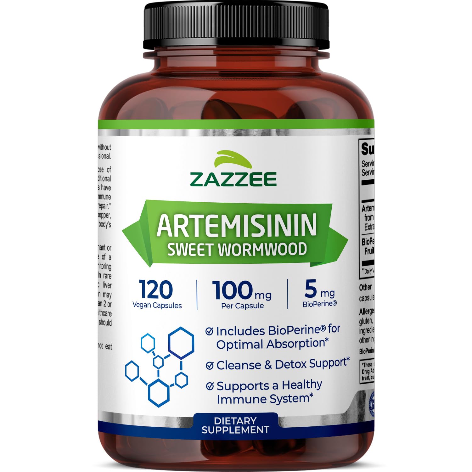 Zazzee High Absorption Artemisinin 100 mg per Capsule, 120 Capsules