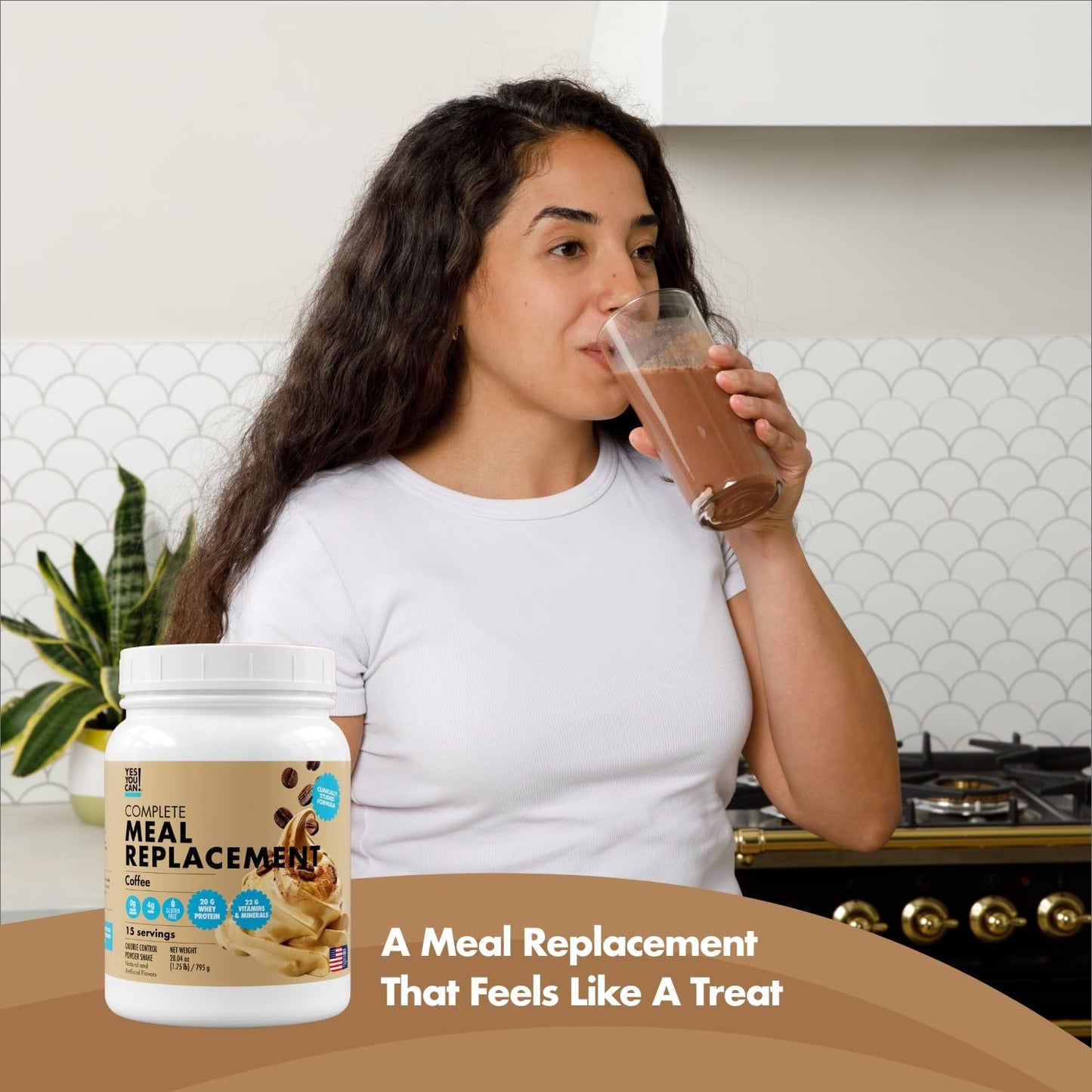 Yes You Can! Meal Replacement Shake Powder 15 Servings Coffee