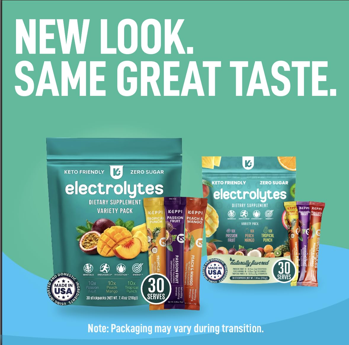 Keppi Electrolytes Powder Packets Tropical Variety 7.41