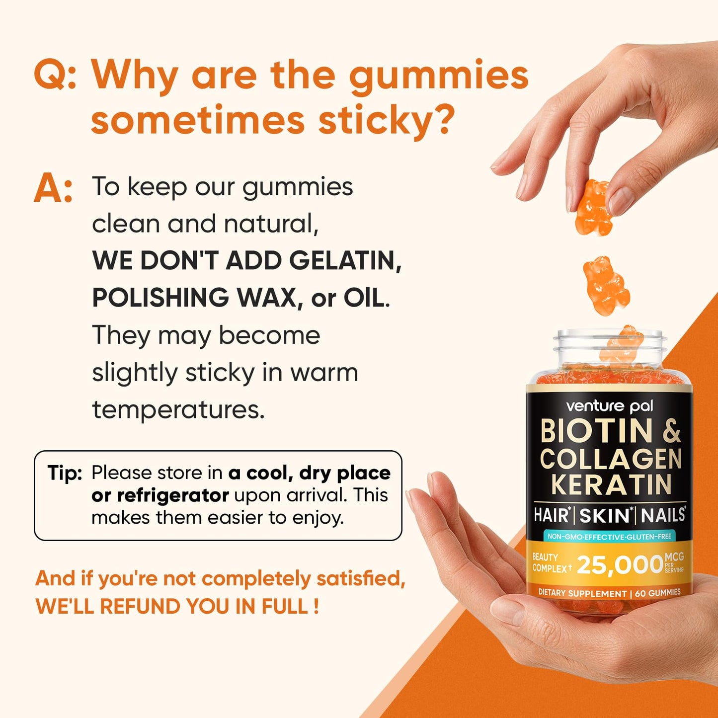 Venture Pal Biotin Gummies 60 Count