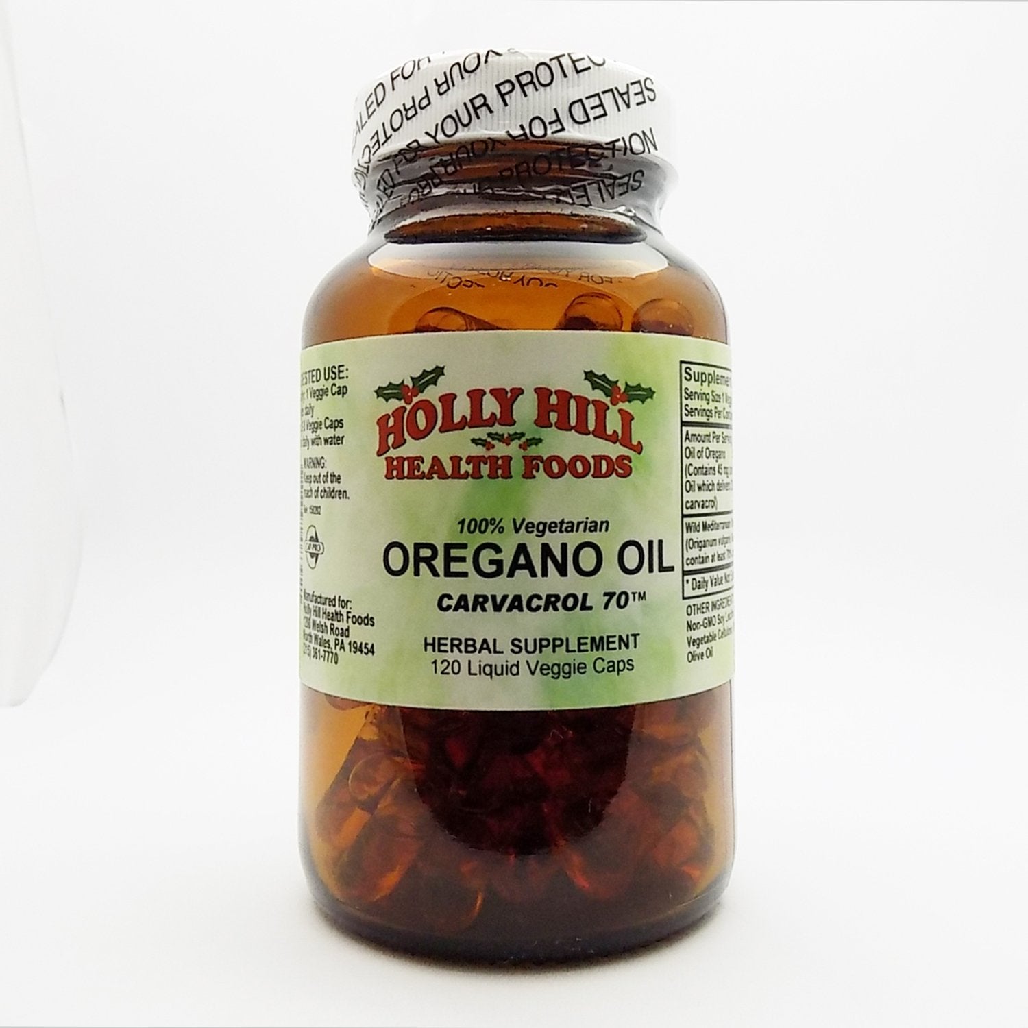 Holly Hill Health Foods Oregano Oil Capsules, 120 Count