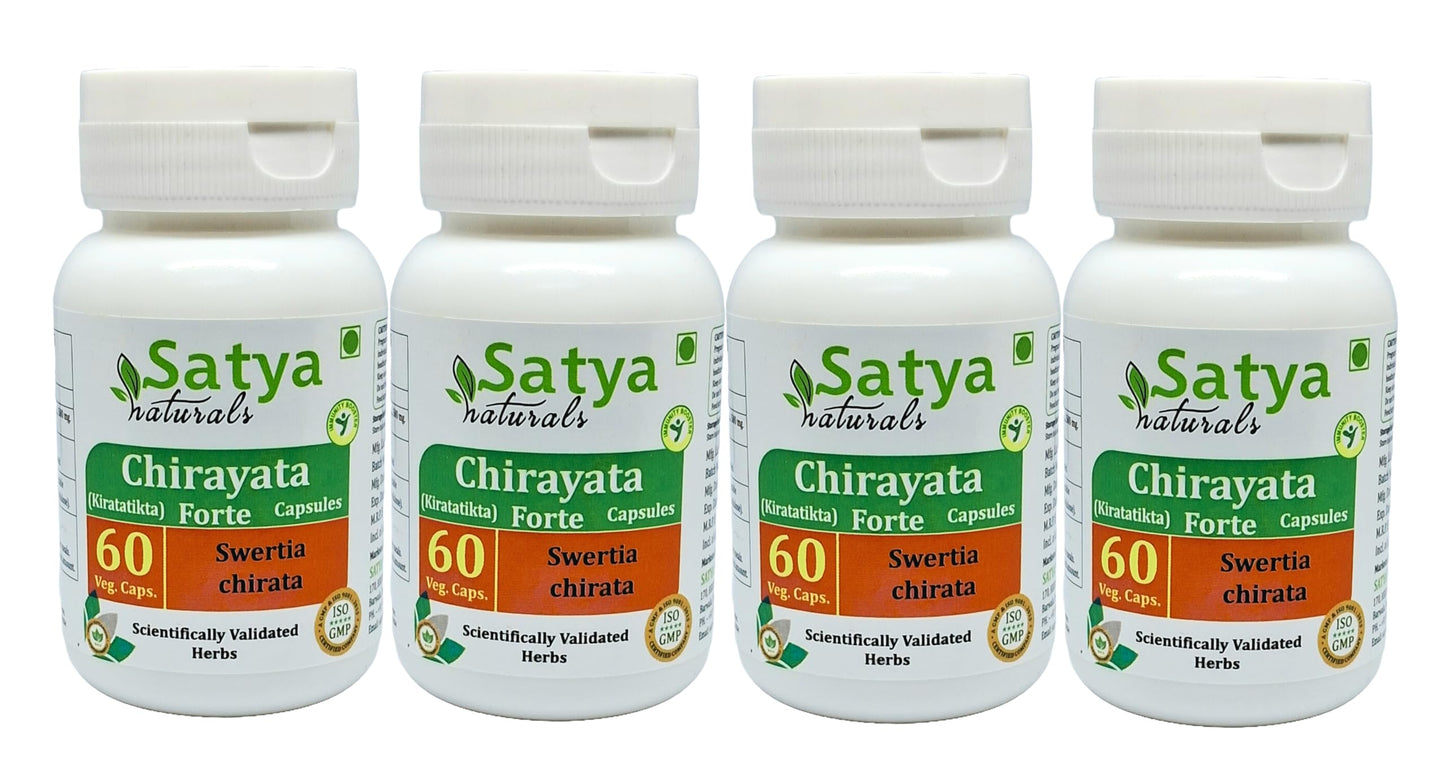 Satya Naturals Chirayata Forte Capsules 500 mg, 240 Count