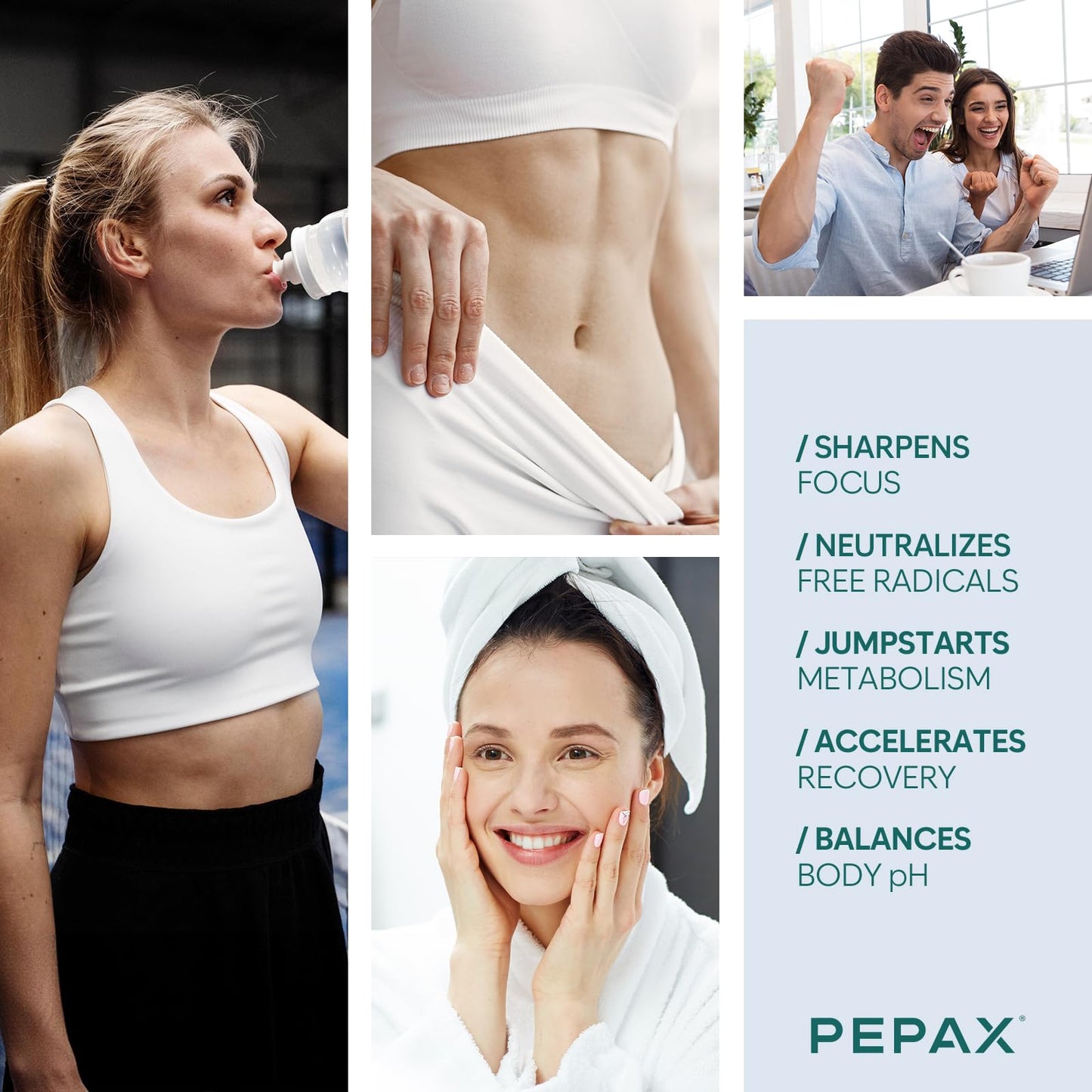 PEPAX H2 Molecular Hydrogen Tablets with Magnesium, 16 PPM, IHSA Certified, 90 Tablets