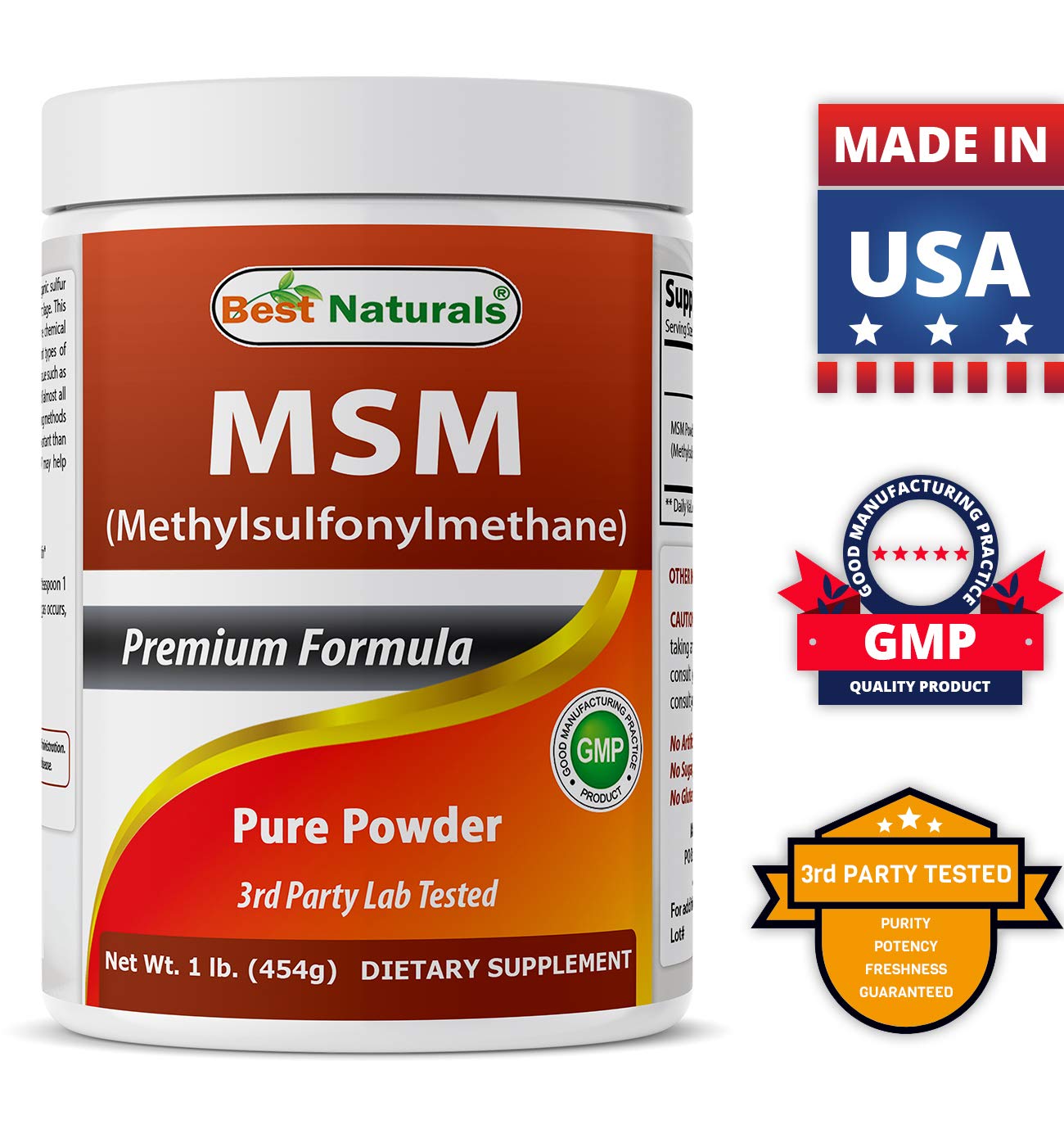 Best Naturals MSM Powder & Vitamin C Powder, 2