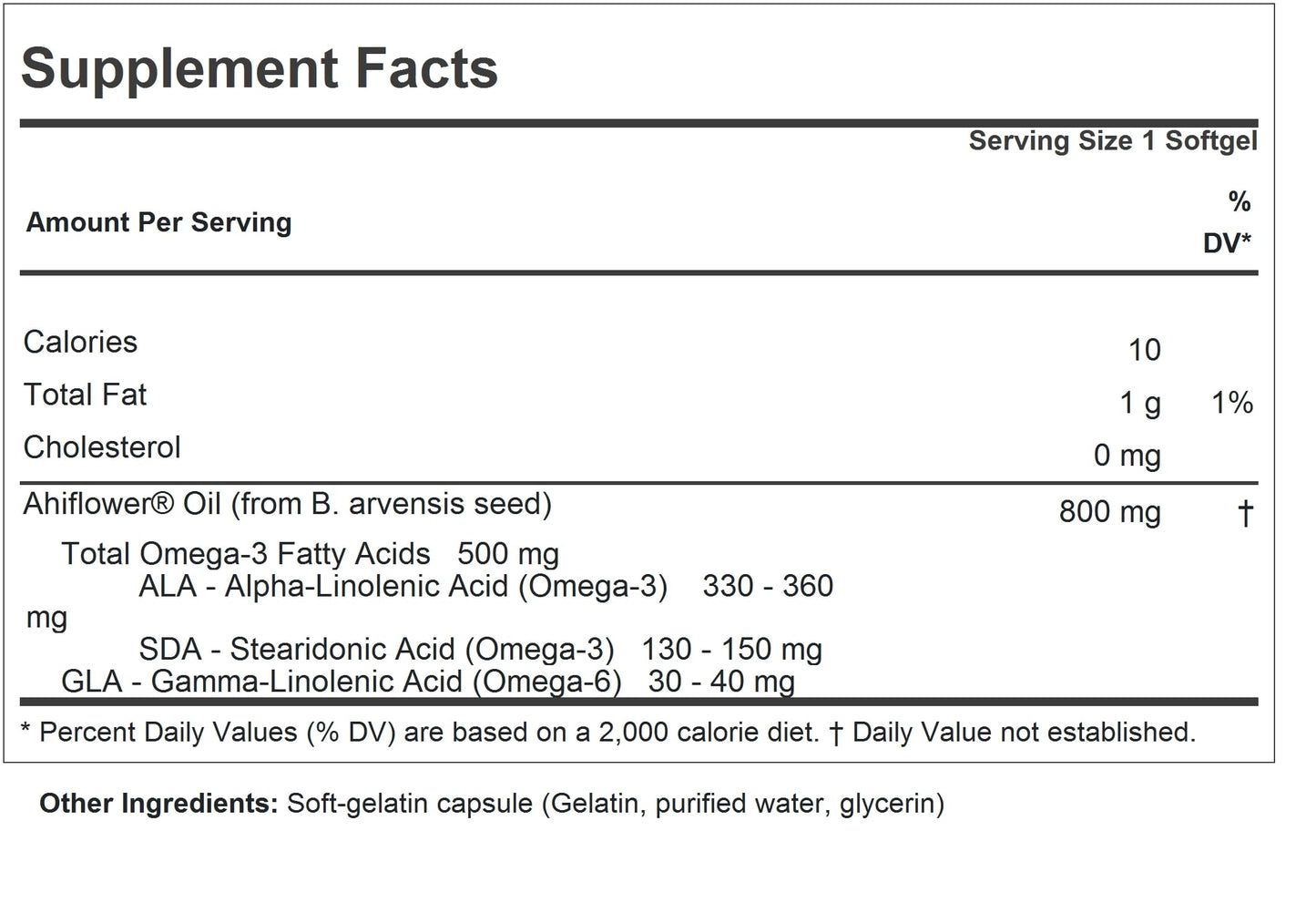 ANDREW LESSMAN Ahiflower Omega-3 with GLA Capsule, 60 Count