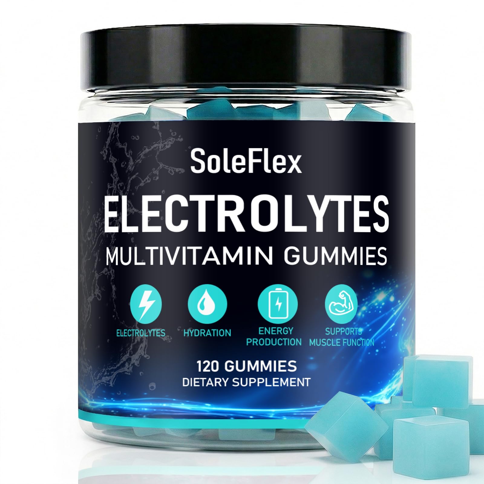 TOGOLIUN Soleflex Electrolyte Gummies for Hydration, 120 Gummies