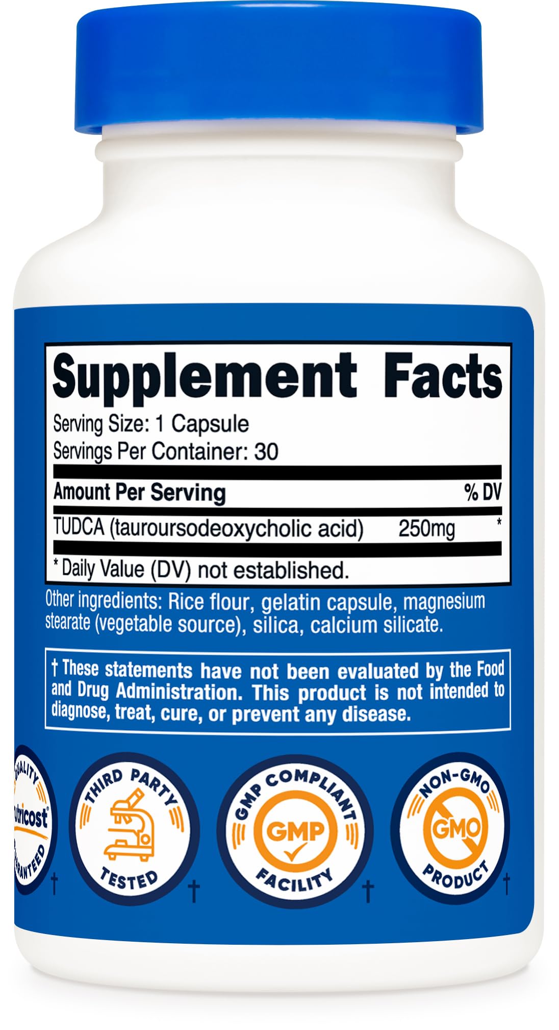 Nutricost Tudca 250mg Capsules, 30 Count