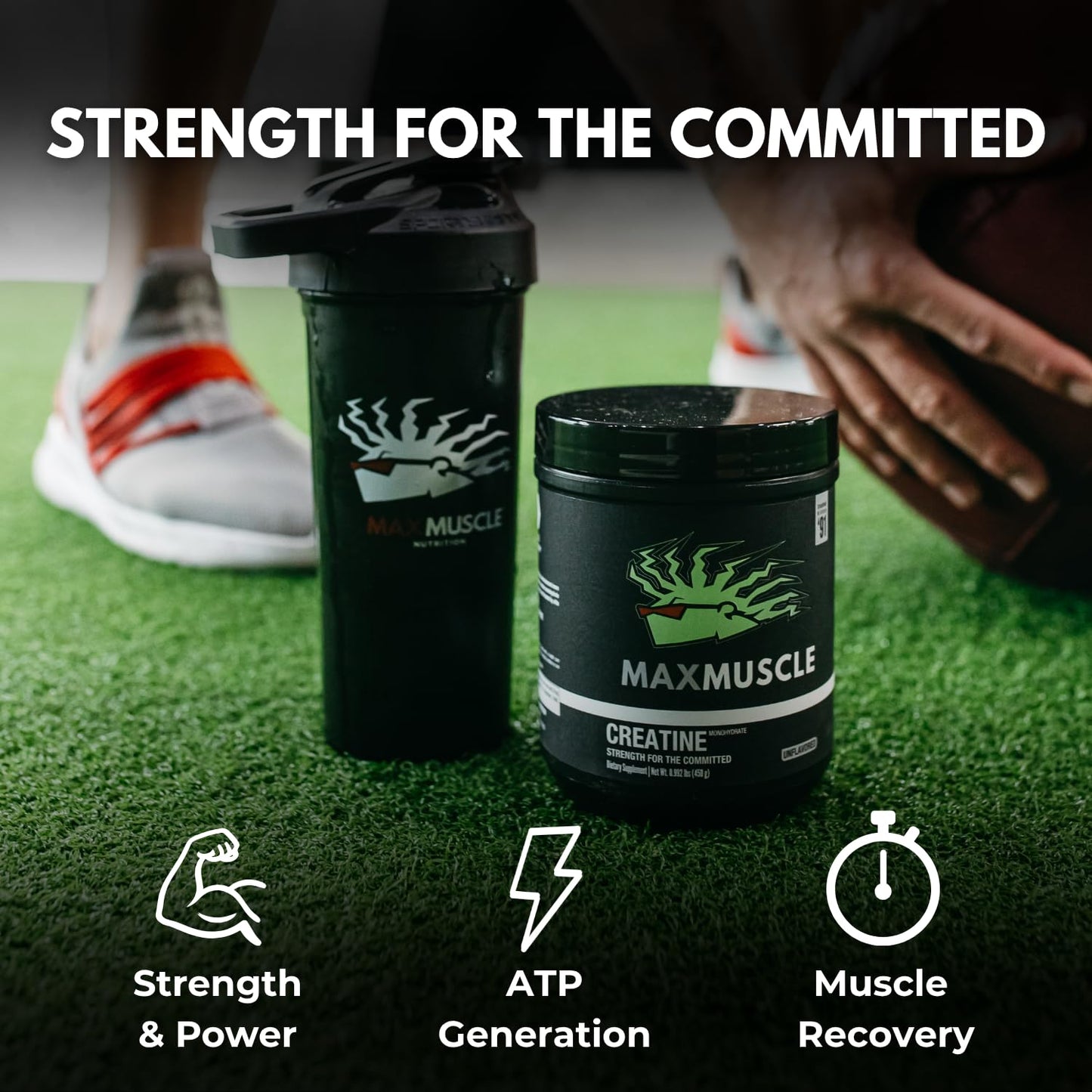 Max Muscle Ultra Pure Creatine Monohydrate Powder 5000 mg, 8.8 Oz