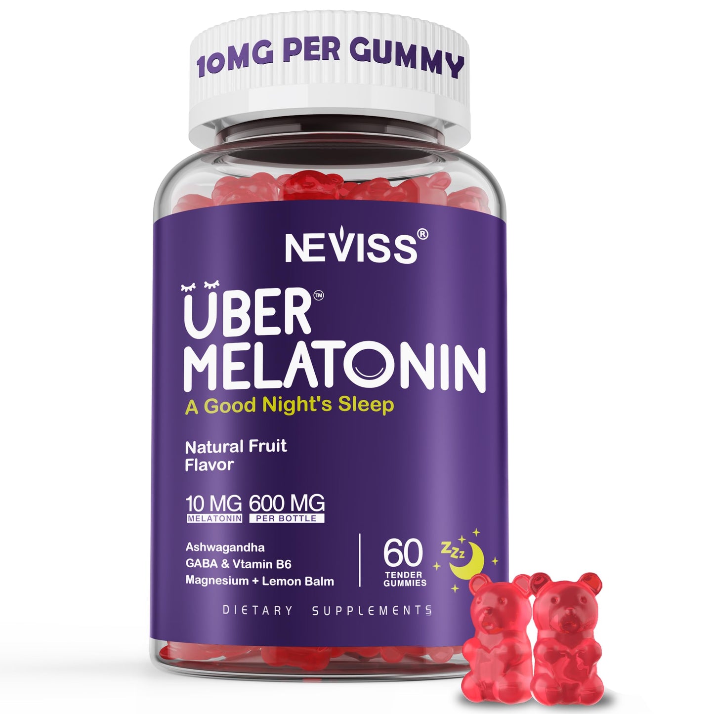NEVISS Melatonin Gummies 60 Count