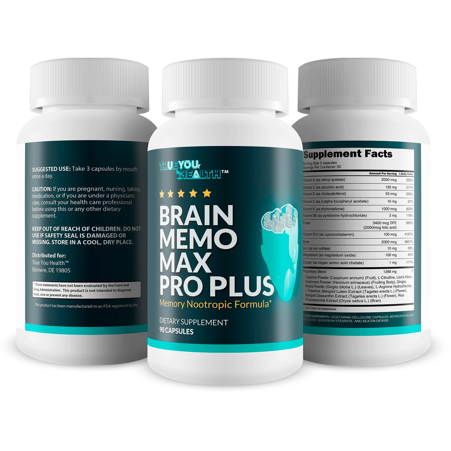 Generic Brain Memo Max Pro Plus Capsule, 90 Count