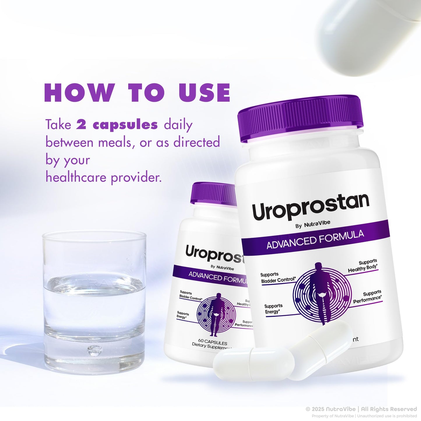 NutraVibe UroProstan Capsules 120 Count