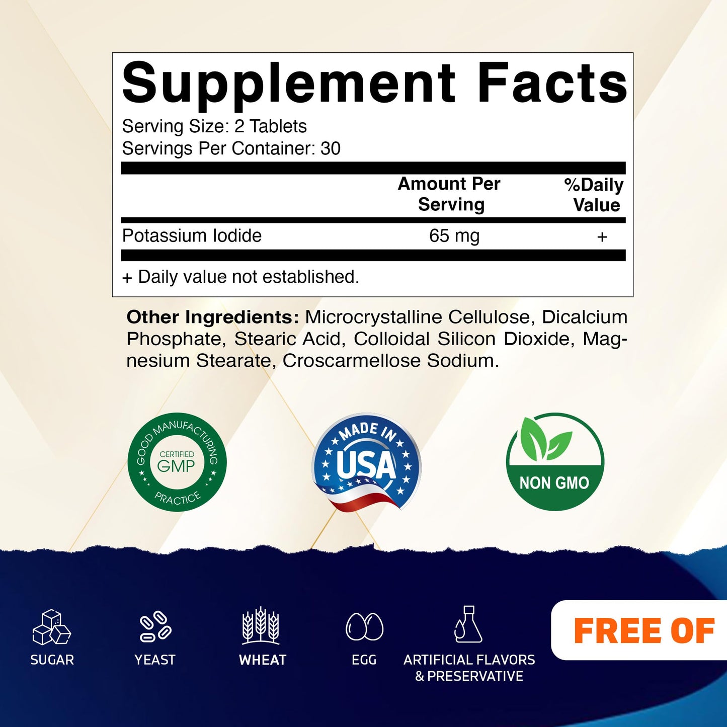 Vitamatic Potassium Iodide 65 mg Per Serving, 180 Tablets