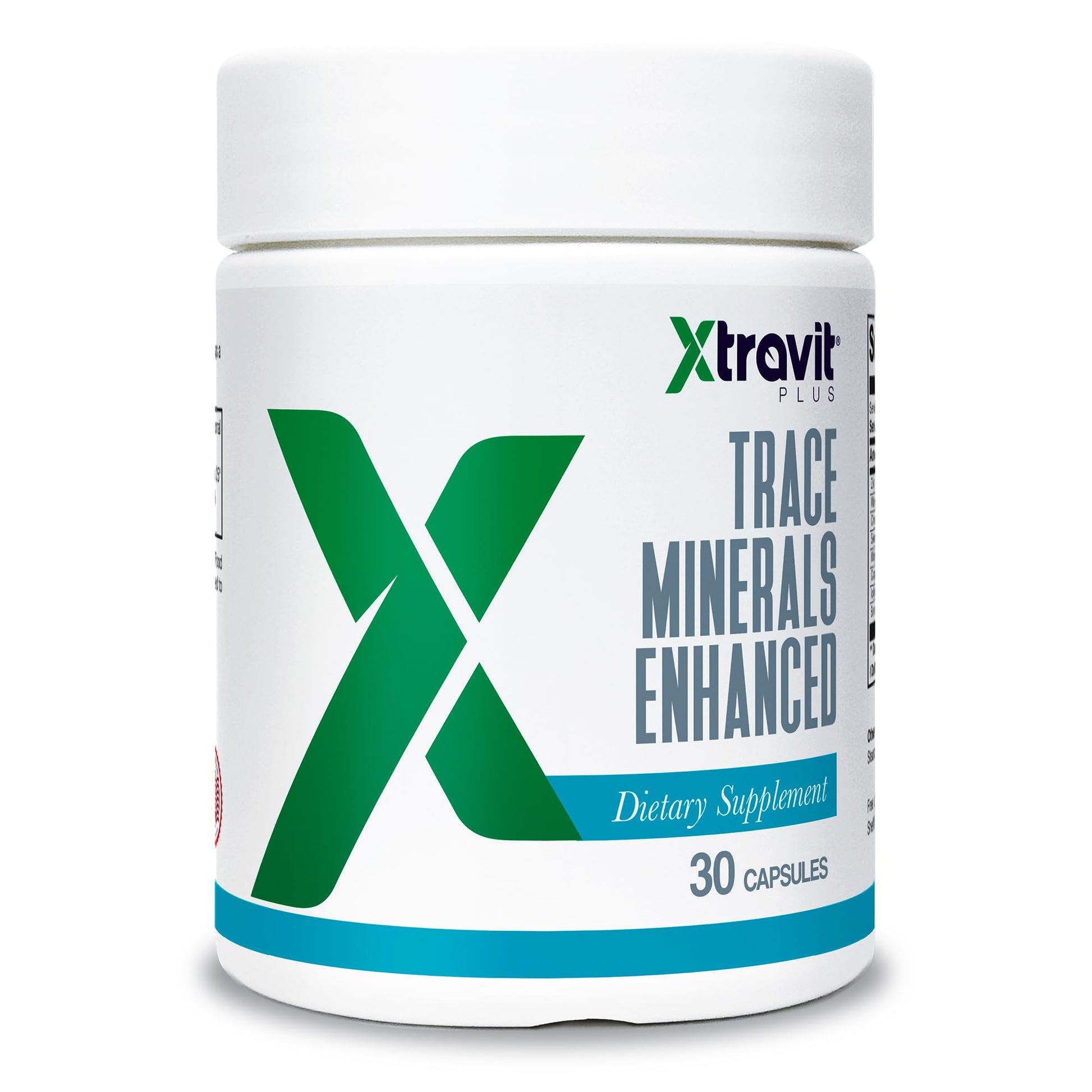 Xtravit Trace Minerals Enhanced Supplement – Multi Mineral Complex for Men & Women with Zinc, Selenium, Boron, Chromium & Iodine - May Support Energy, Hydration & Immunity - Non-GMO, 30 Capsules