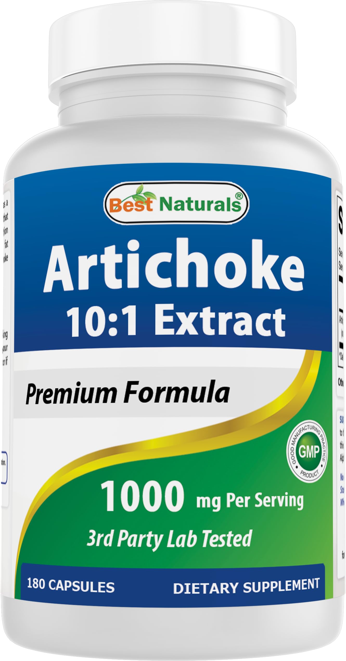 Best Naturals Artichoke Extract 1000 mg Per Serving, 180 Capsules