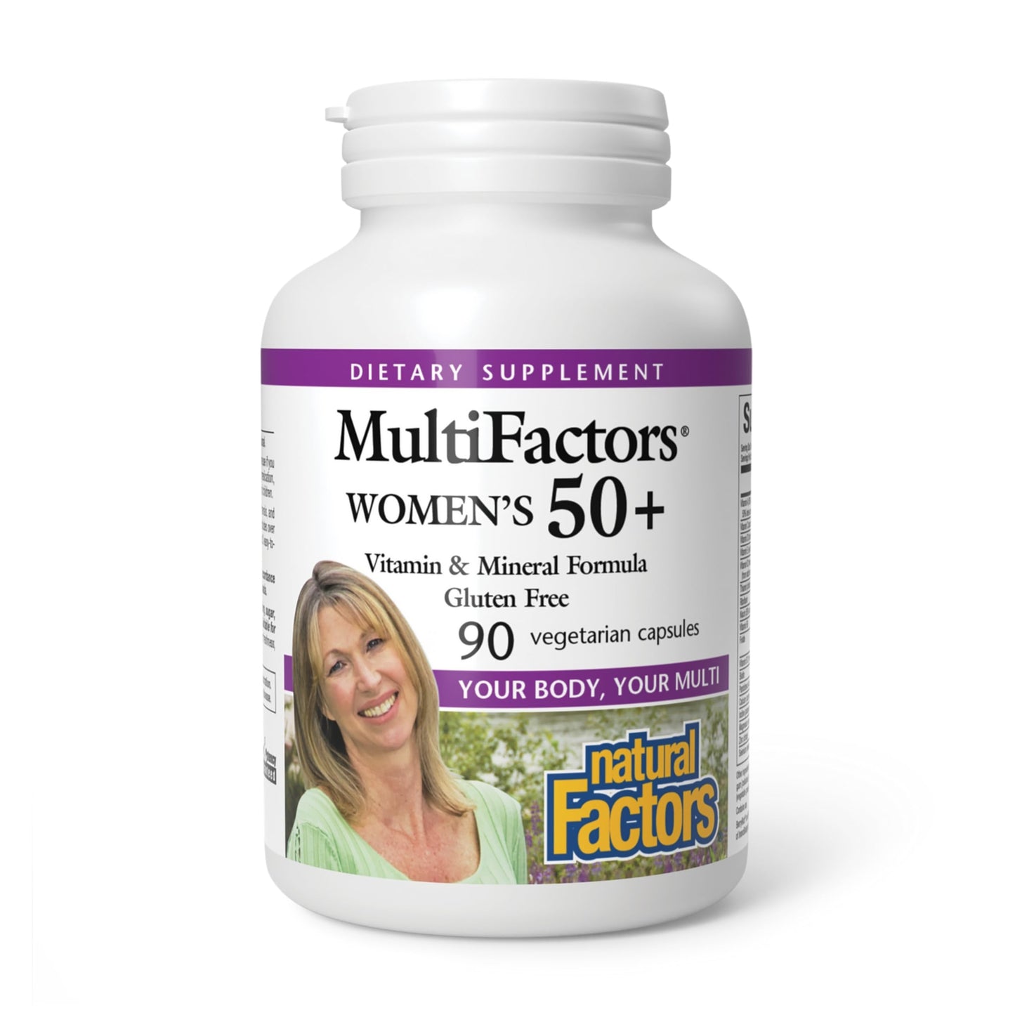 Natural Factors MultiFactors Women's 50+ Multivitamin & Mineral Formula Capsules, 90 Capsules