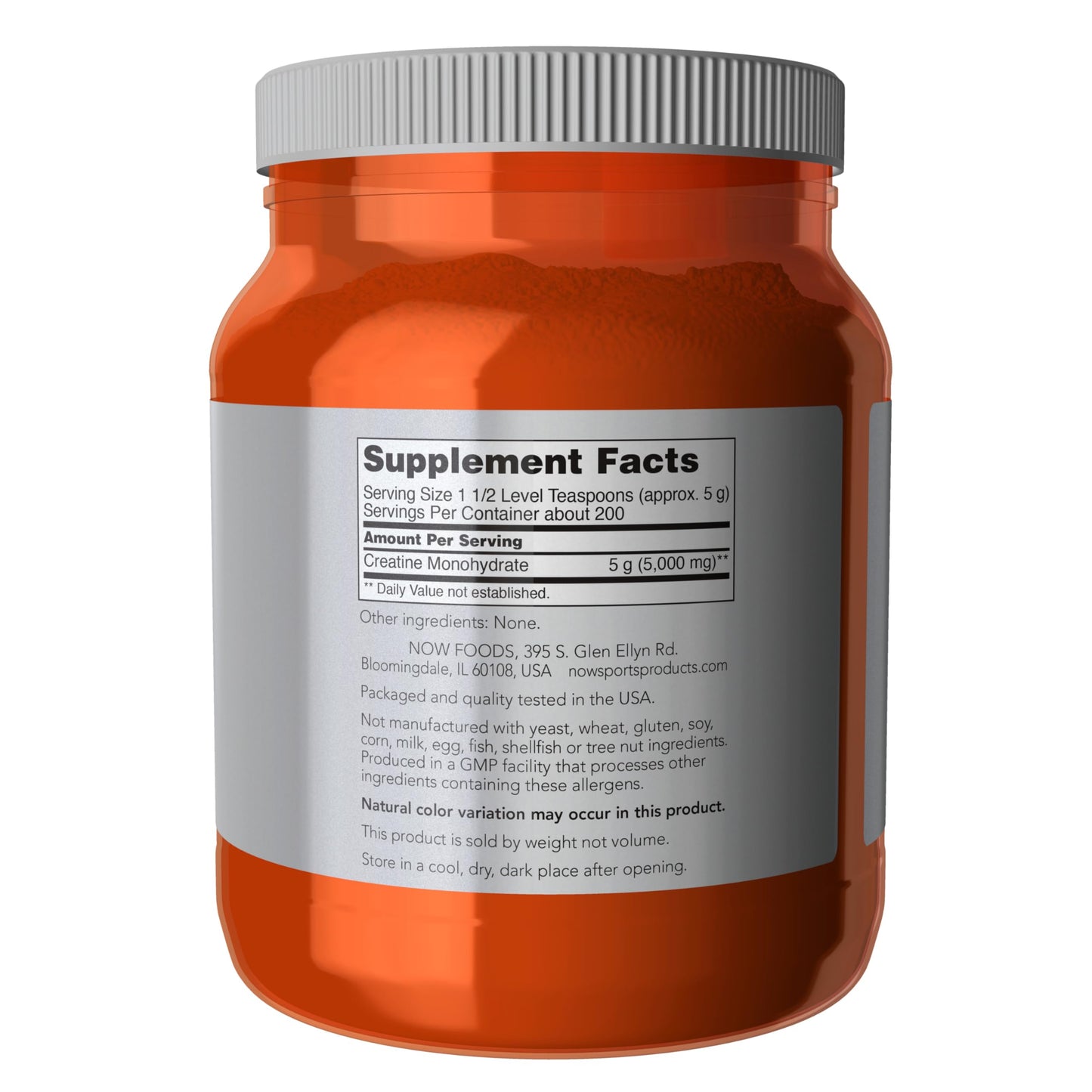 NOW Foods Creatine Monohydrate Powder, 35.2 oz