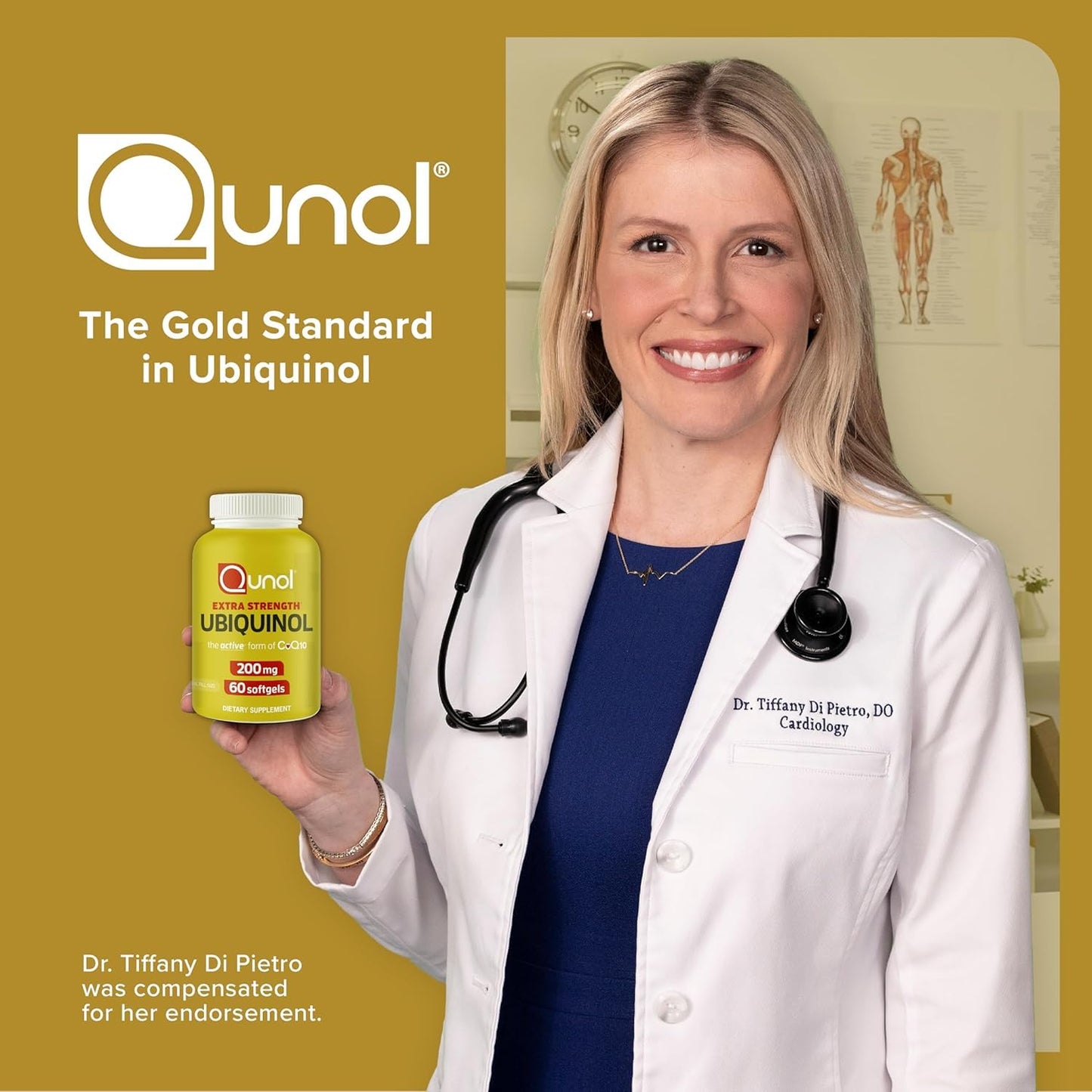 Qunol 200mg Ubiquinol Softgel, 60 Count