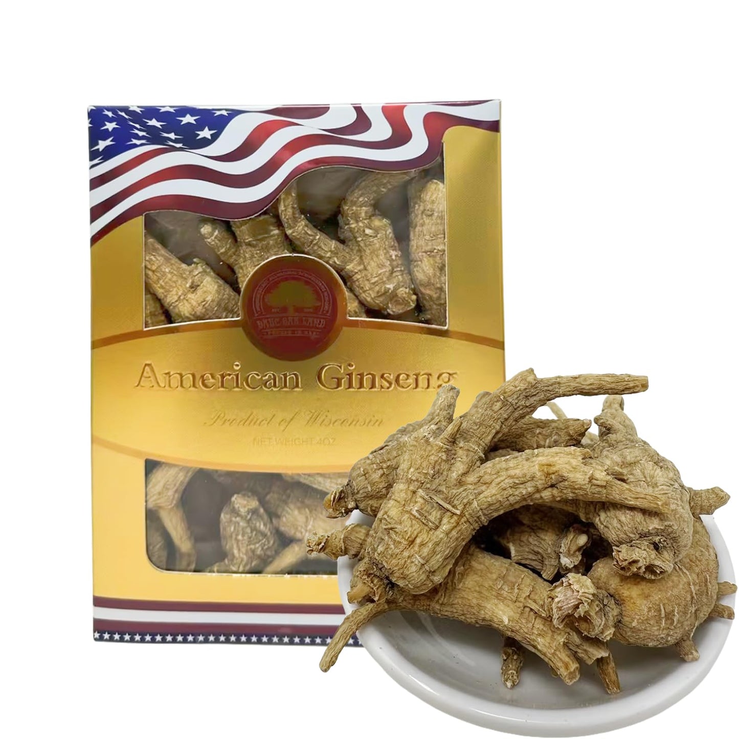 DABC OAK LAND American Wisconsin Ginseng Root 4 Tablets