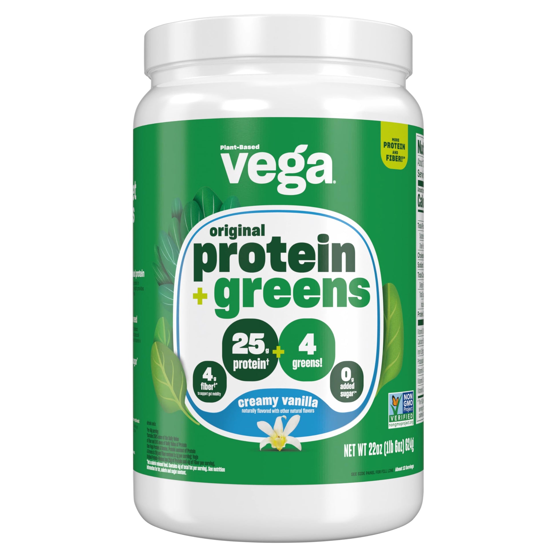 Vega Protein and Greens Protein Powder Vanilla, 22 Servings