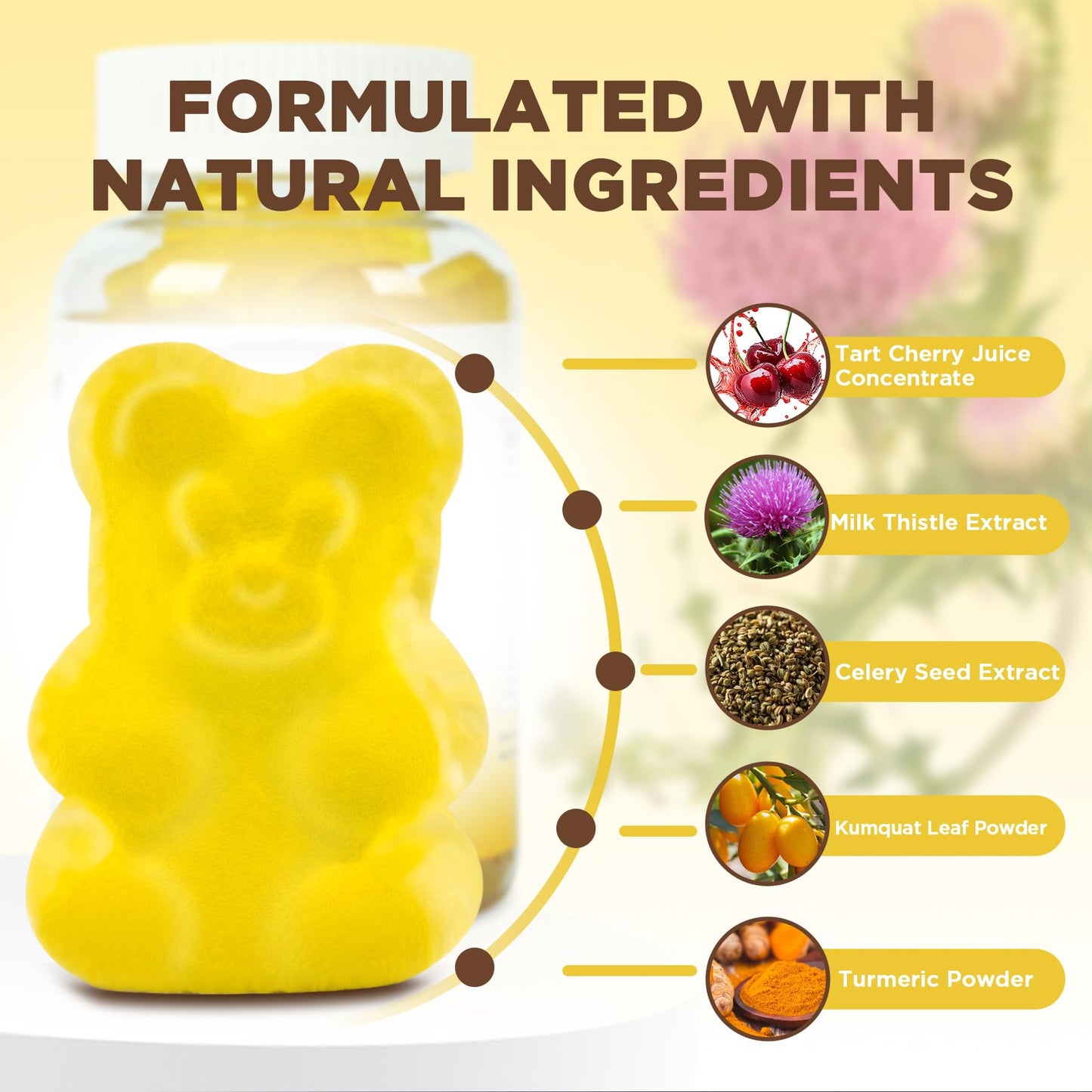 Feelherbs Uric Acid for Joint Cleanse & Detox Gummies 60 Count