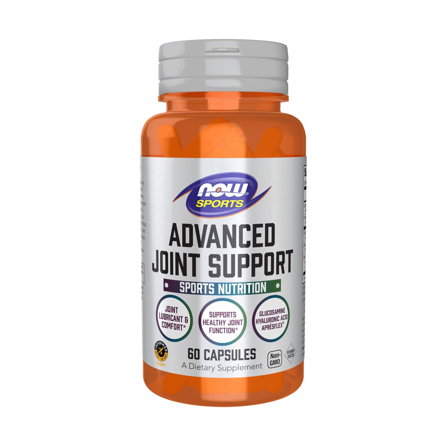 NOW Foods Advanced Joint Support Glucosamine Hyaluronic Acid ApresFlex Capsules, 60 Count