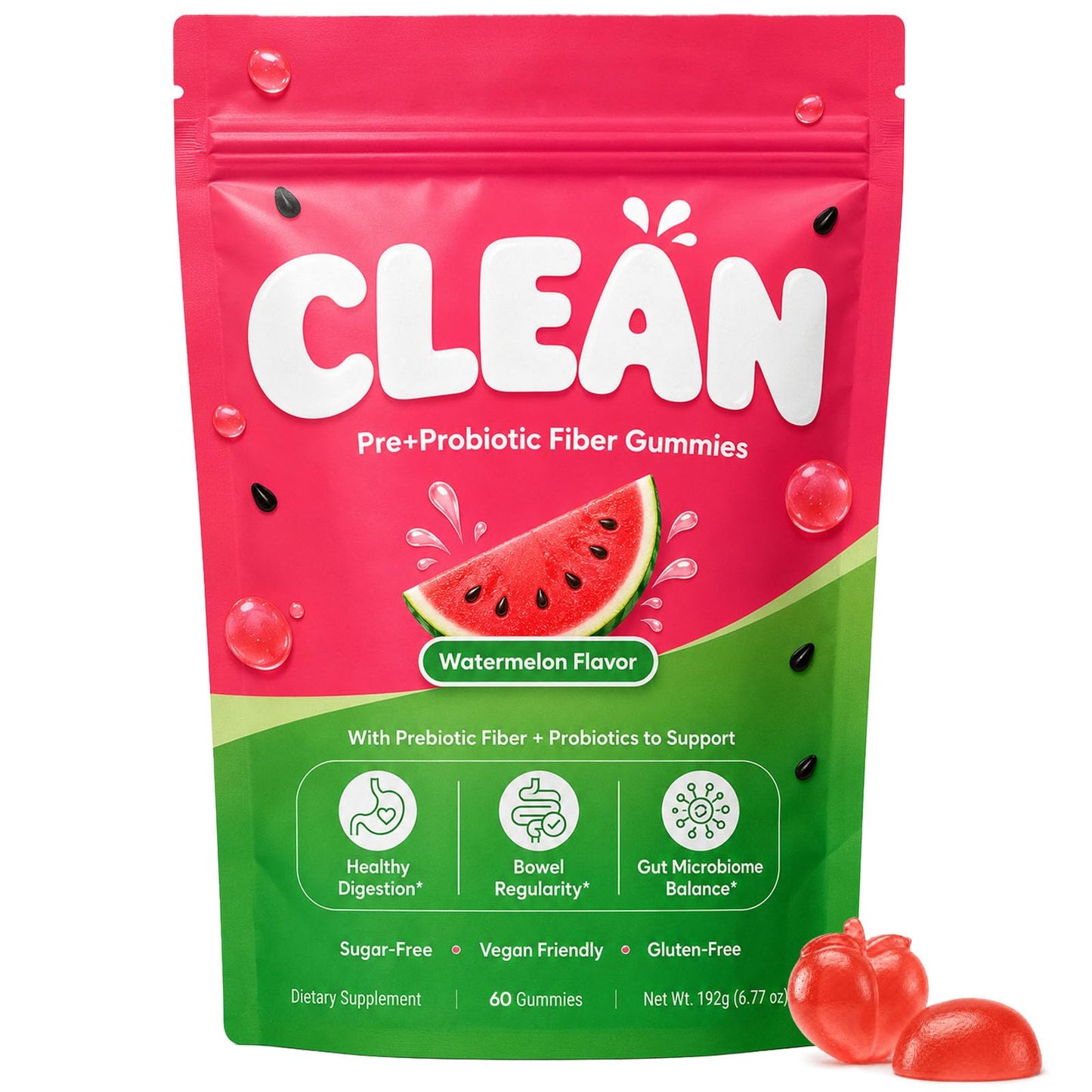 Boaccy Clean Prebiotic Fiber Gummy 60 Count