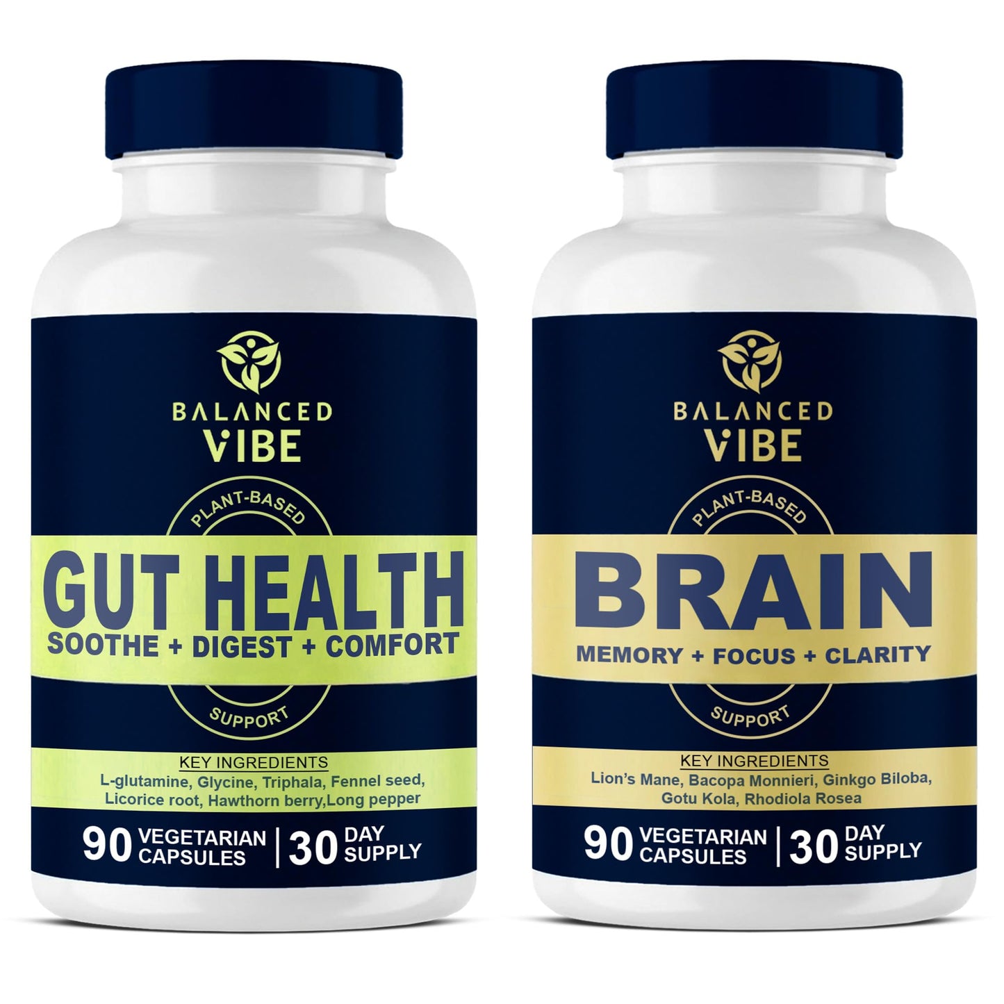 Balanced Vibe Brain+Gut Health Axis, 90 Capsules