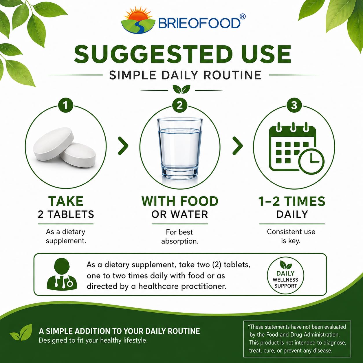 Brieofood Myo Inositol 2000 mg per Serving Tablets 60 Count