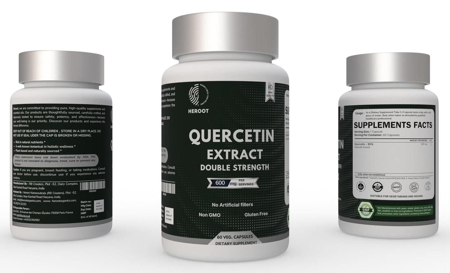 Heroot Quercetin Extract Capsules 120 Capsules