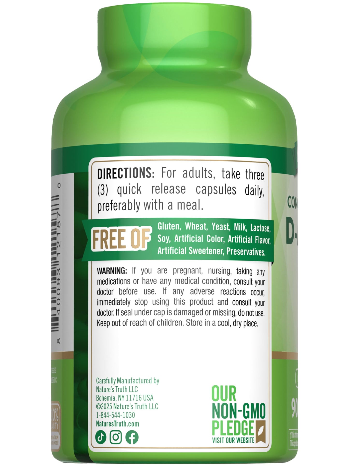 Nature's Truth D-Mannose Capsules 90 Count