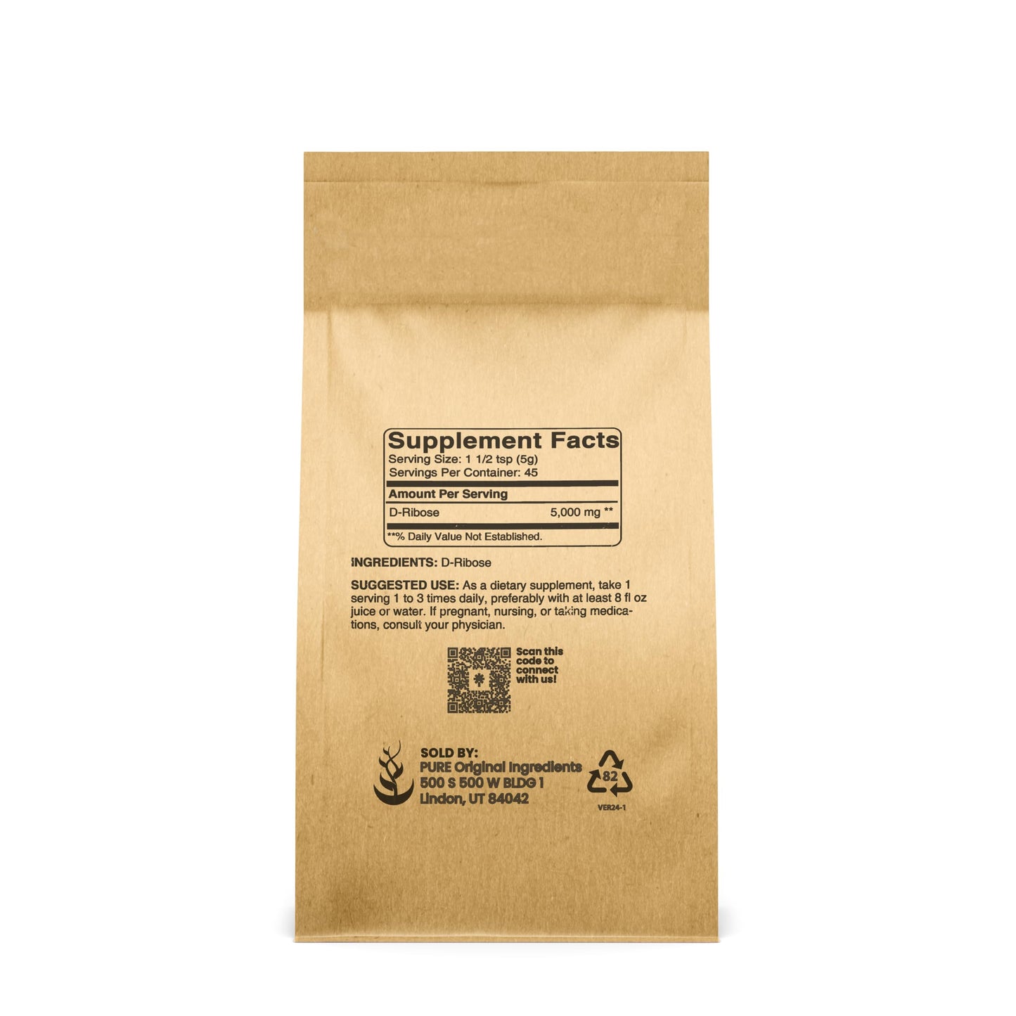 Pure Original Ingredients D-Ribose Powder 8