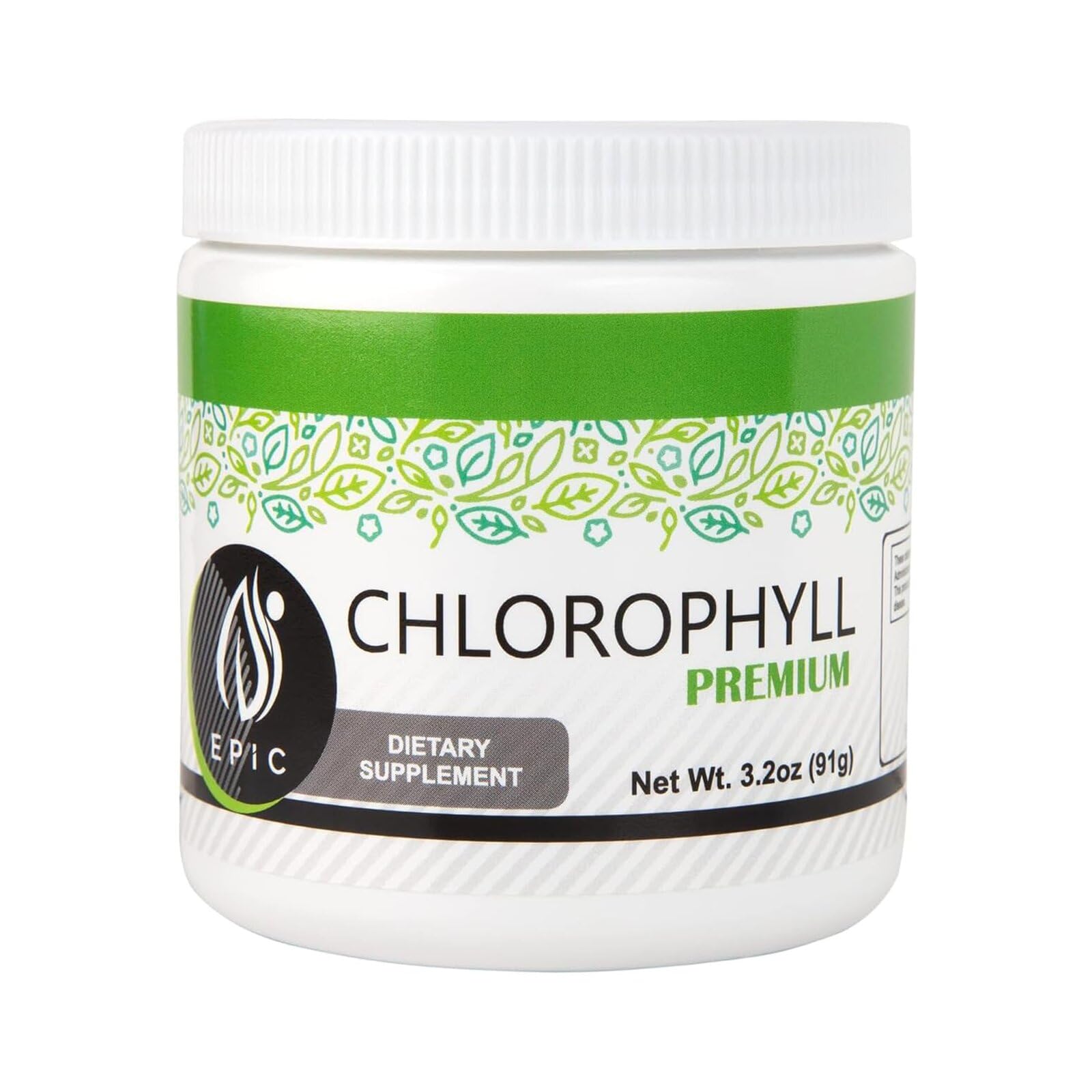 EPIC Black Label Premium Chlorophyll Powder Dietary Supplement, 3.1 oz