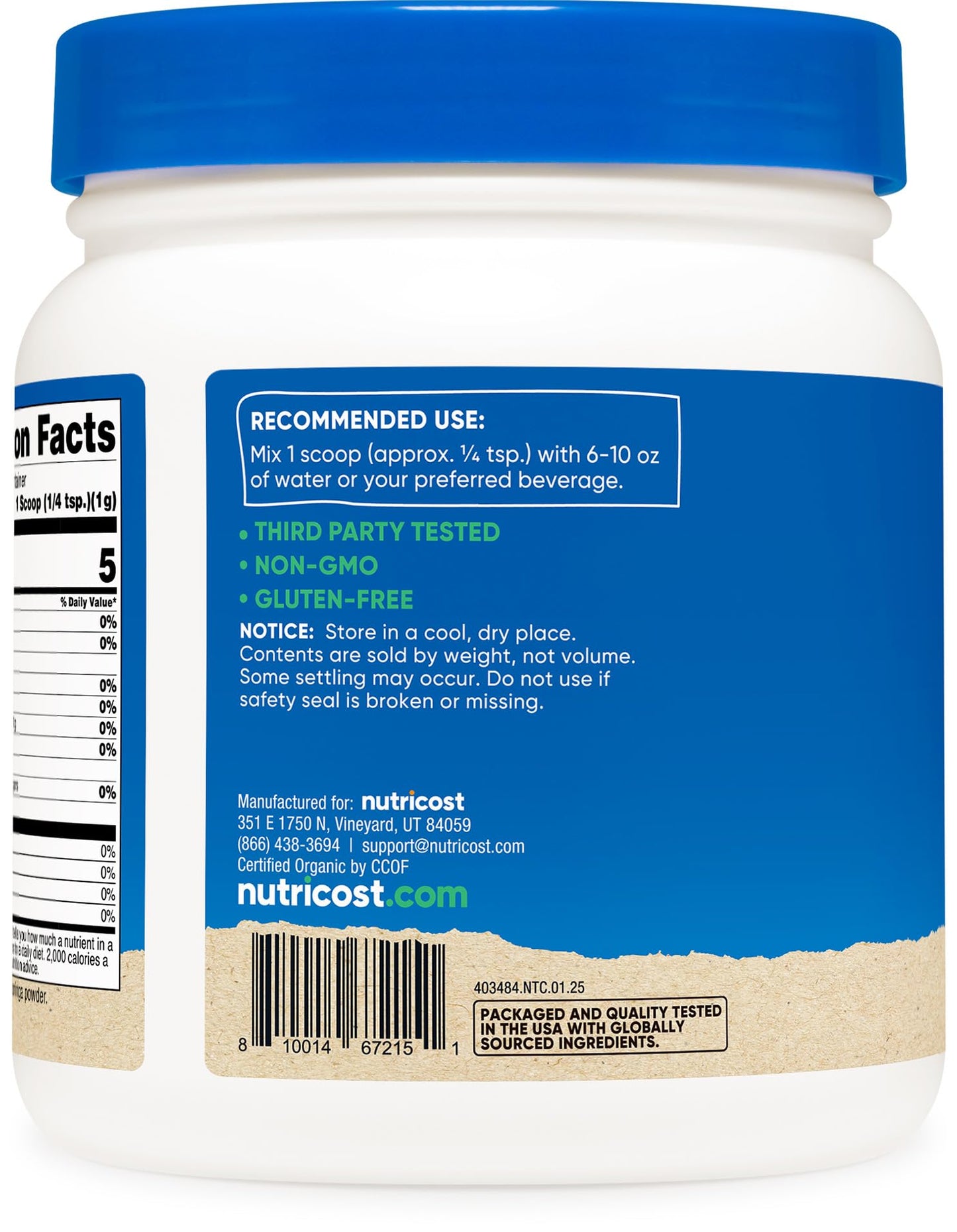 Nutricost Organic Moringa Powder 16.2