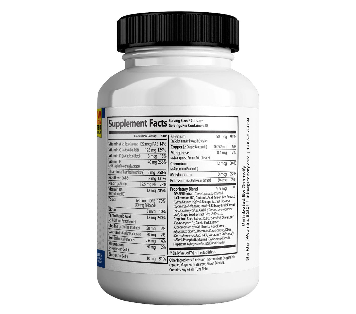 GREENVIFY Brain Max Memory Support Supplement Capsule 300