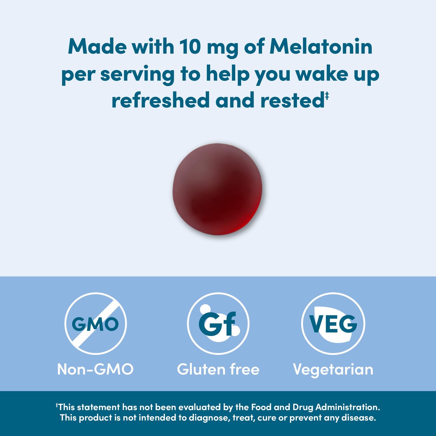 Amazon Elements Melatonin Gummies 10mg Sleep Support, 60 Gummies