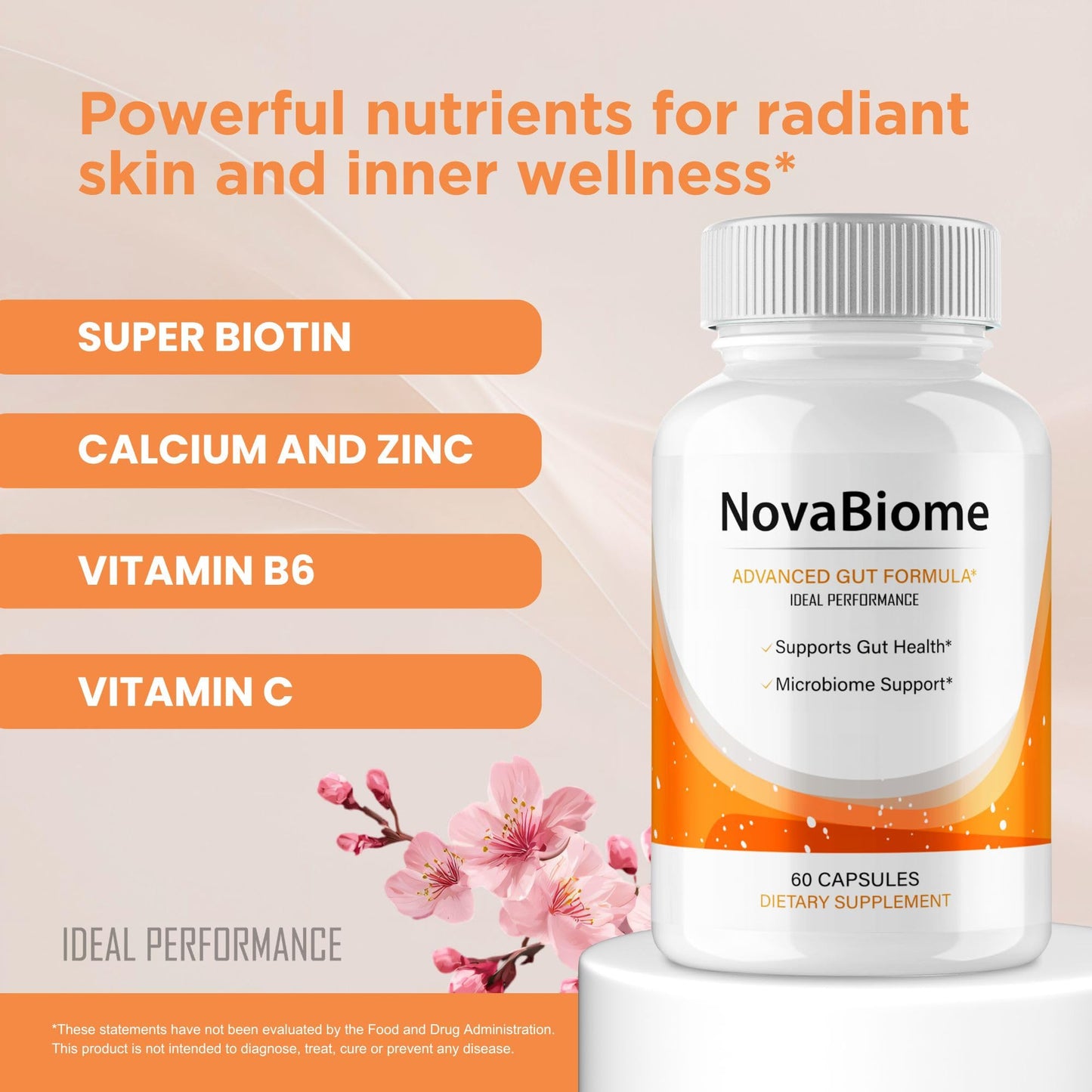IDEAL PERFORMANCE NovaBiome Advance Gut Formula Capsules 180 Capsules