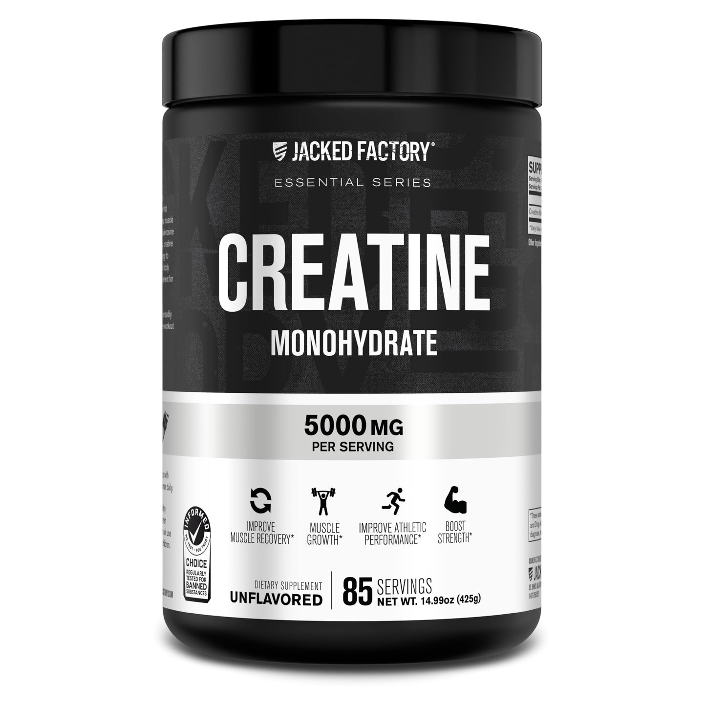 Jacked Factory Creatine Monohydrate Powder 85 Servings