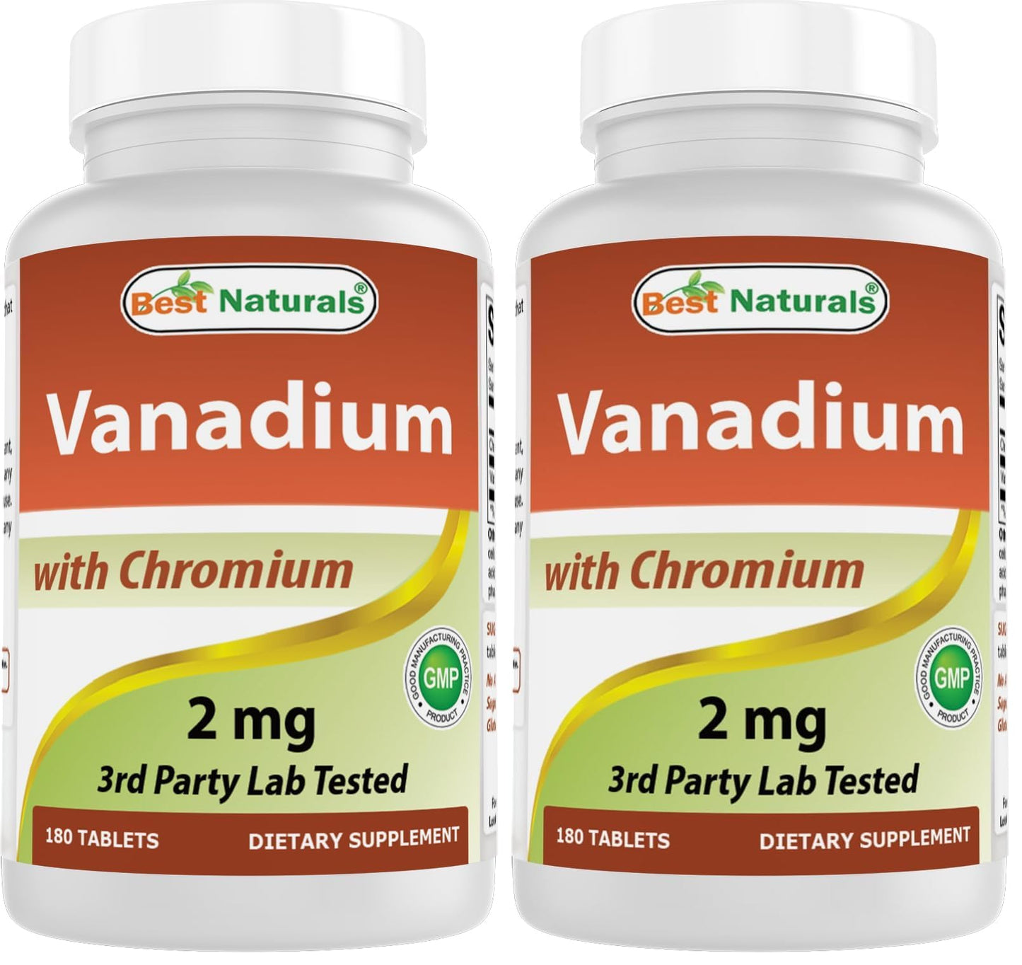 Best Naturals Vanadium 2 mg with Chromium Polynicotinate 200 mcg Tablets 360