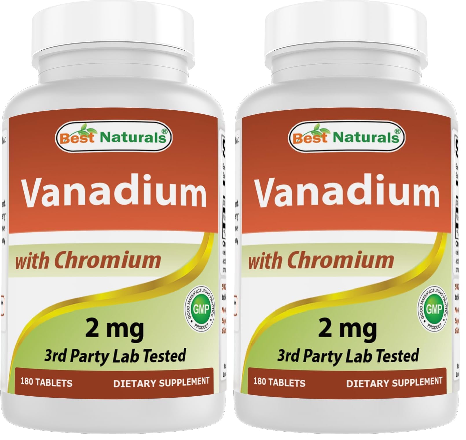 Best Naturals Vanadium 2 mg with Chromium Polynicotinate 200 mcg Tablets 360