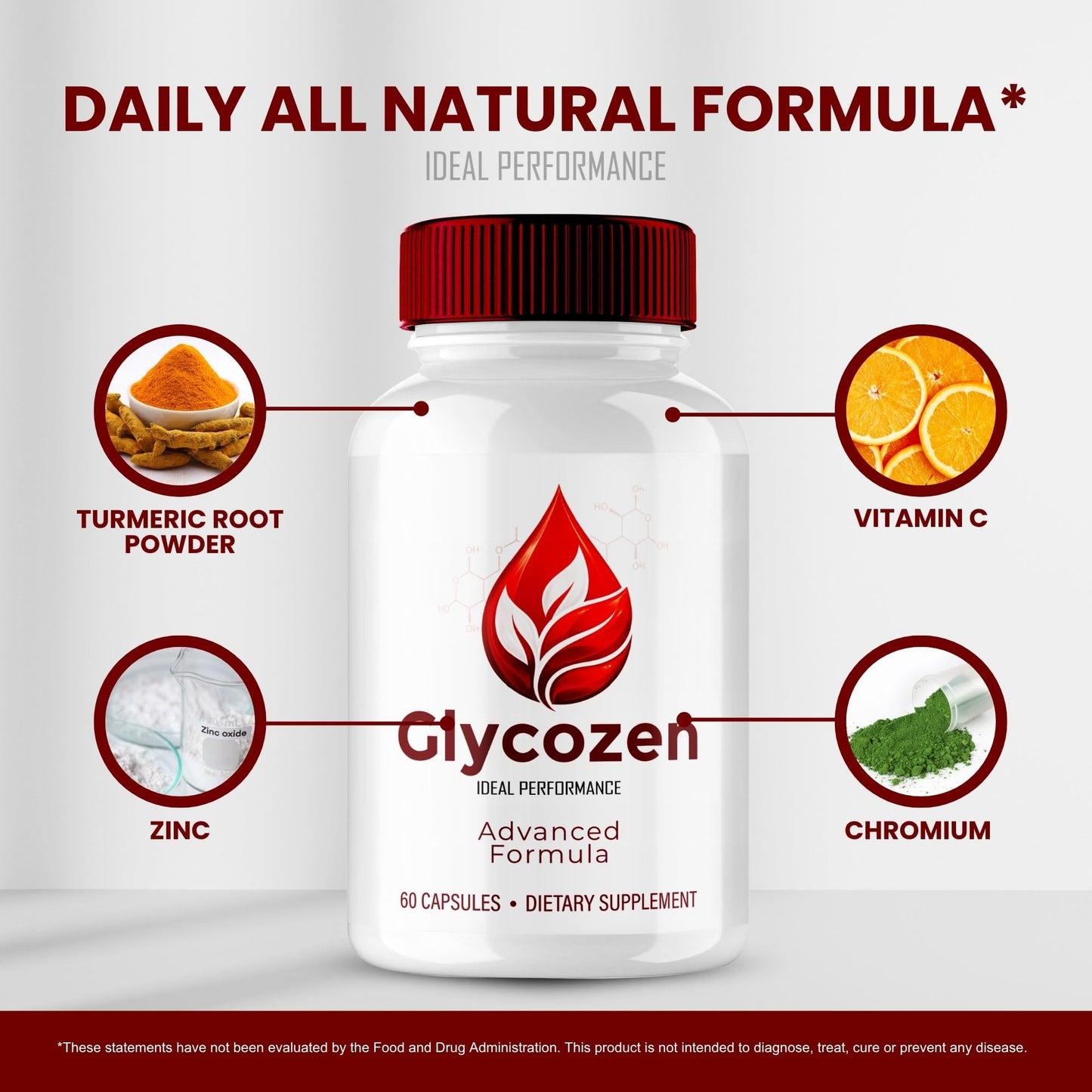 IDEAL PERFORMANCE Glycozen Capsules, 60 Count
