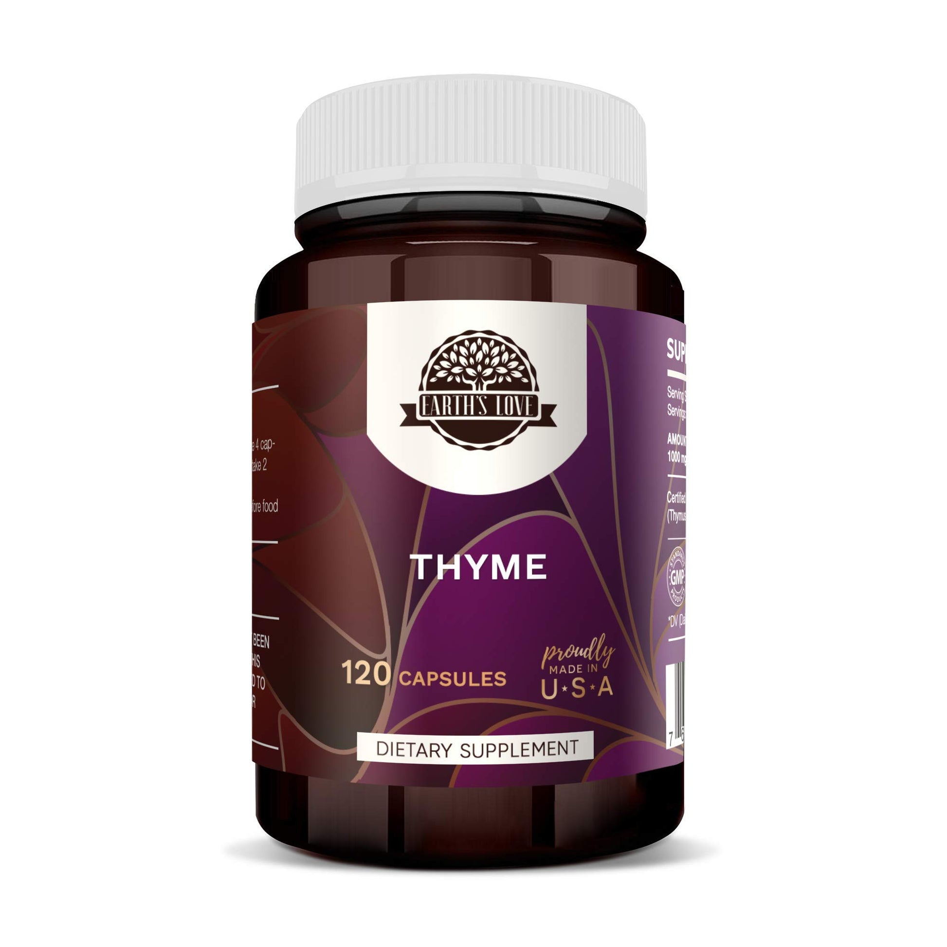 HerbEra Thyme 400 mg Capsules, 60 Count