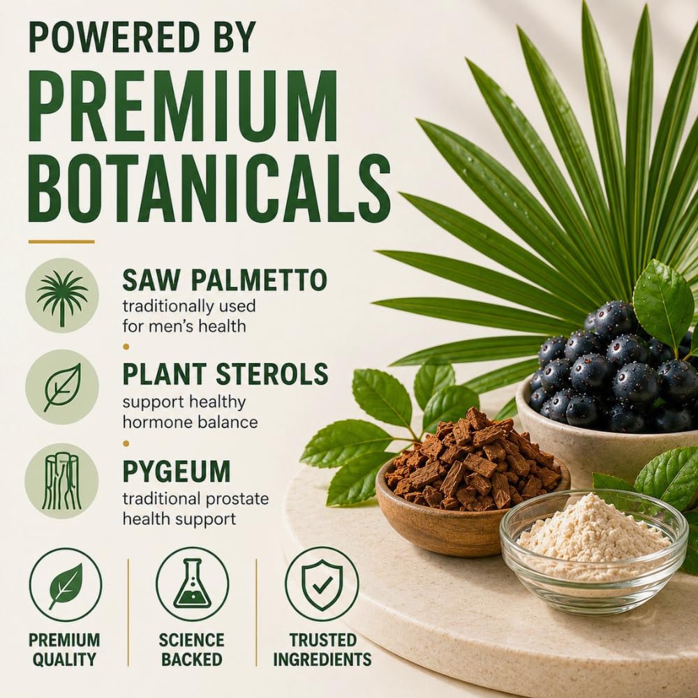 ALNIMA Prostate Support for Men Saw Palmetto, Zinc & Selenium Formula - 90 Capsules