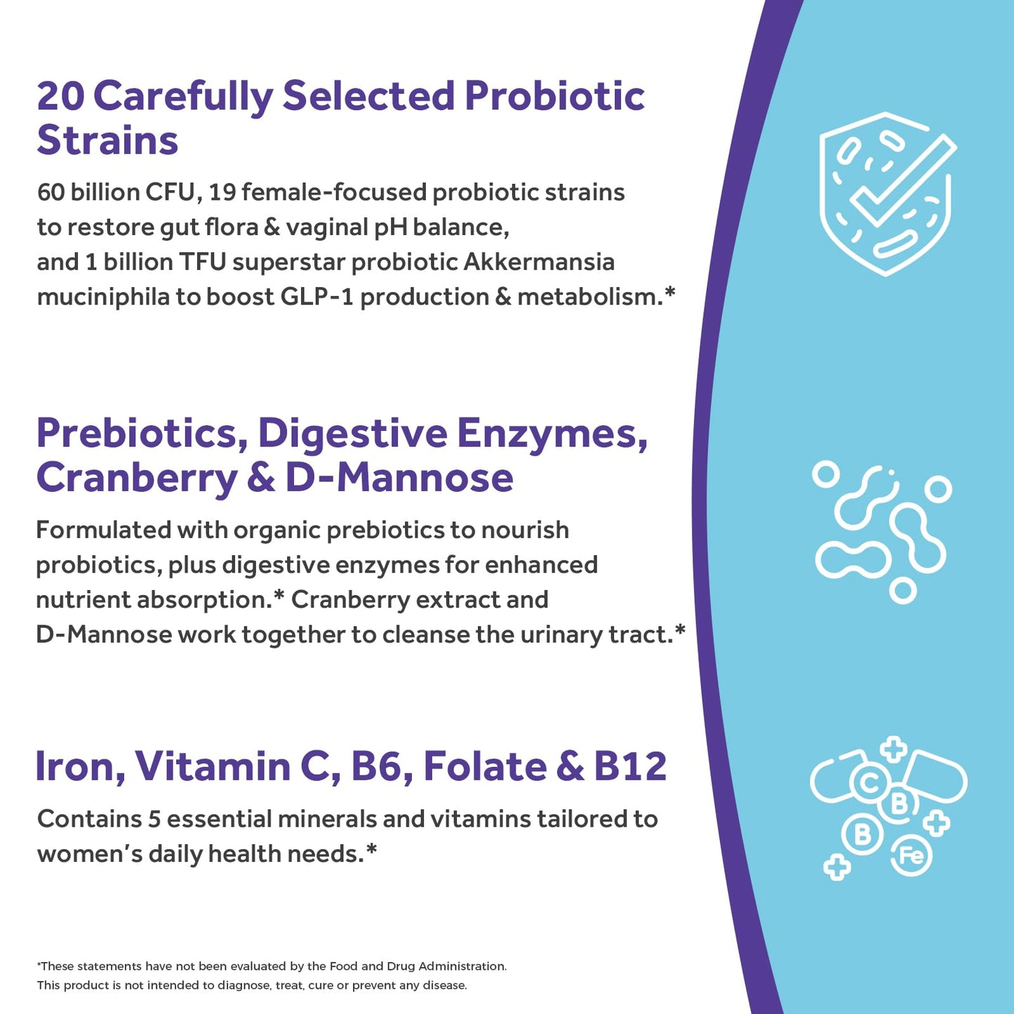 Doctor's Recipes Probiotics for Women Capsules 30 Count
