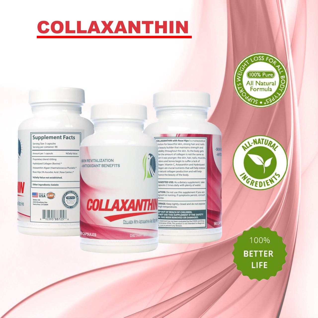 GMP Collaxanthin Collagen with Antioxidants 90 Capsules
