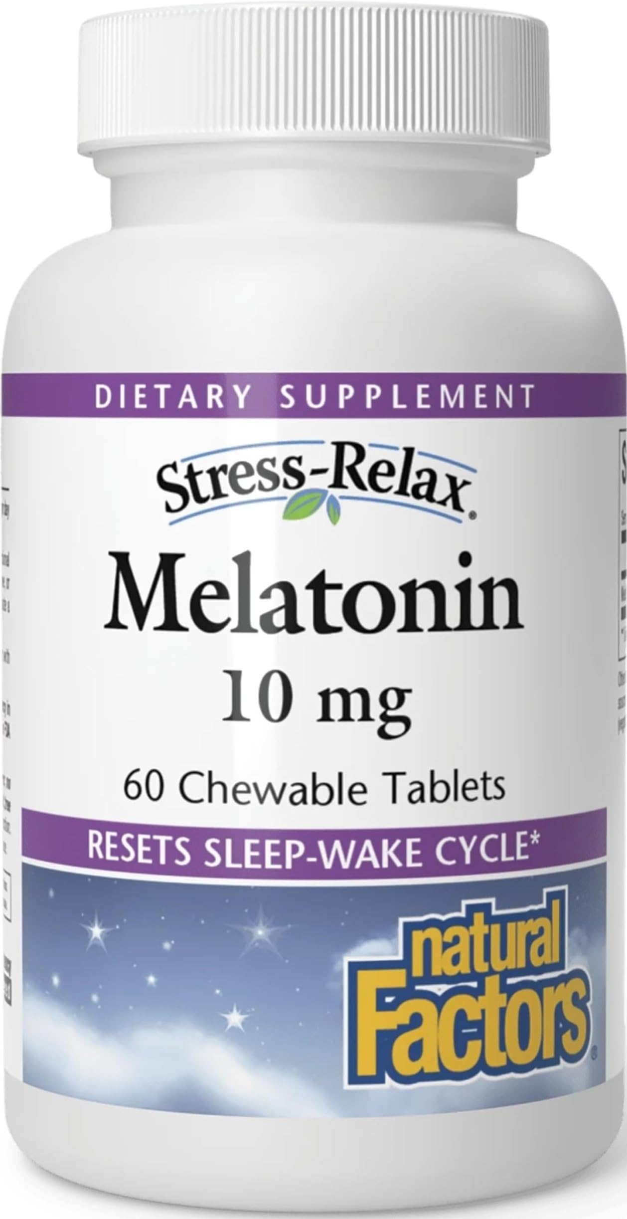 Natural Factors Stress-Relax Melatonin 10 mg Tablet, 60 Count