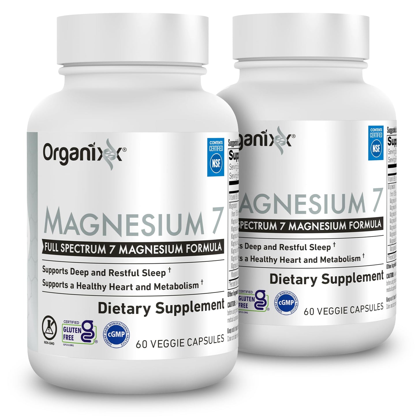 Organixx Magnesium 7 Complex Sleep & Muscle Support Capsule, 120 Count