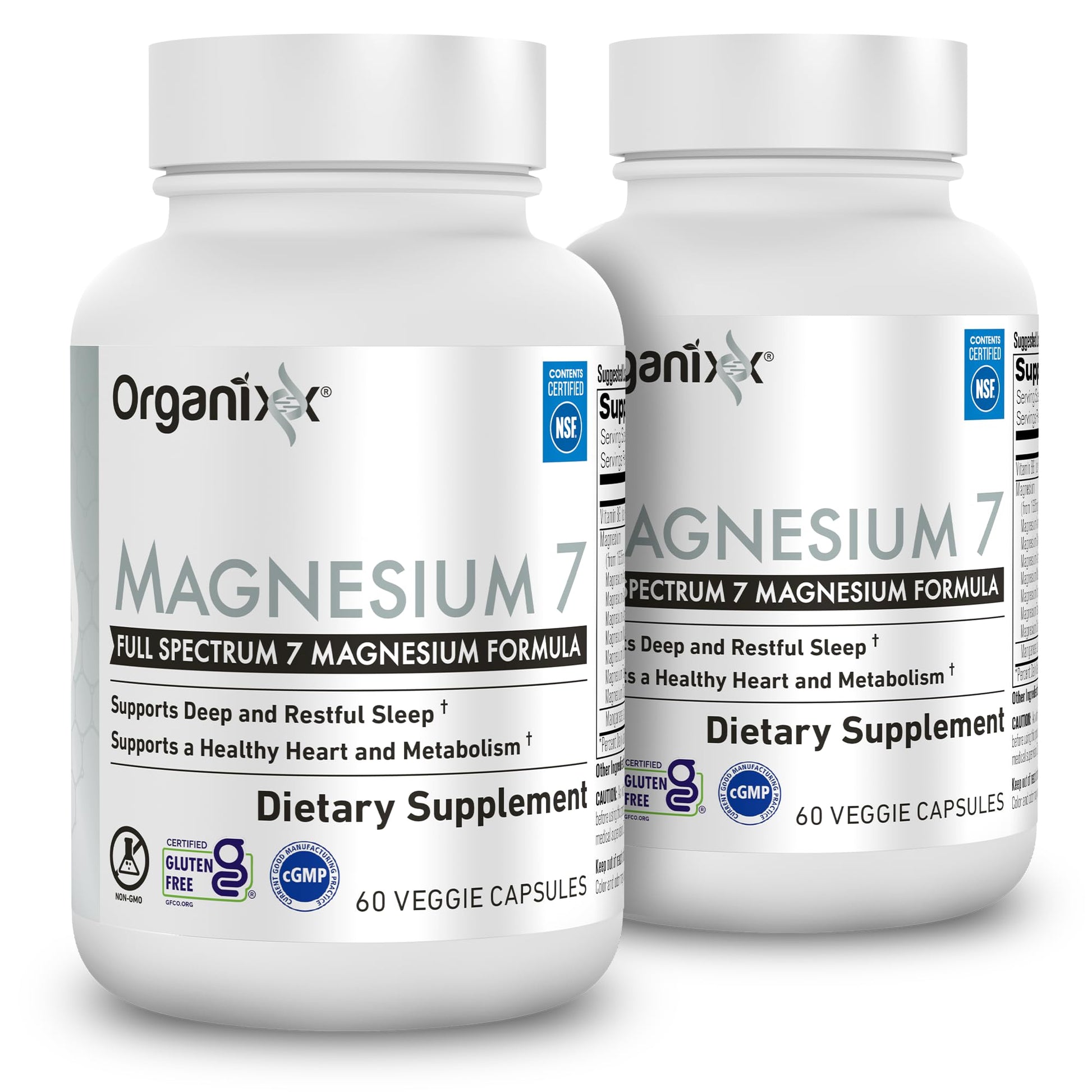Organixx Magnesium 7 Complex Sleep & Muscle Support Capsule, 120 Count