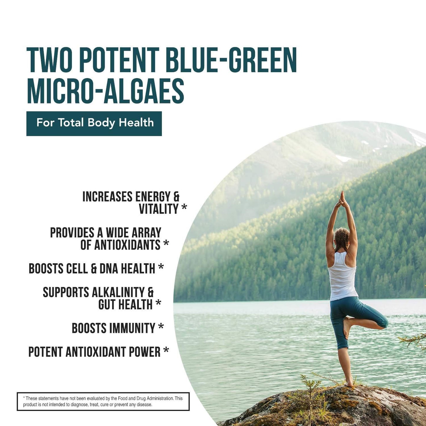 Triquetra Health Organic Spirulina & Chlorella 120 Tablets